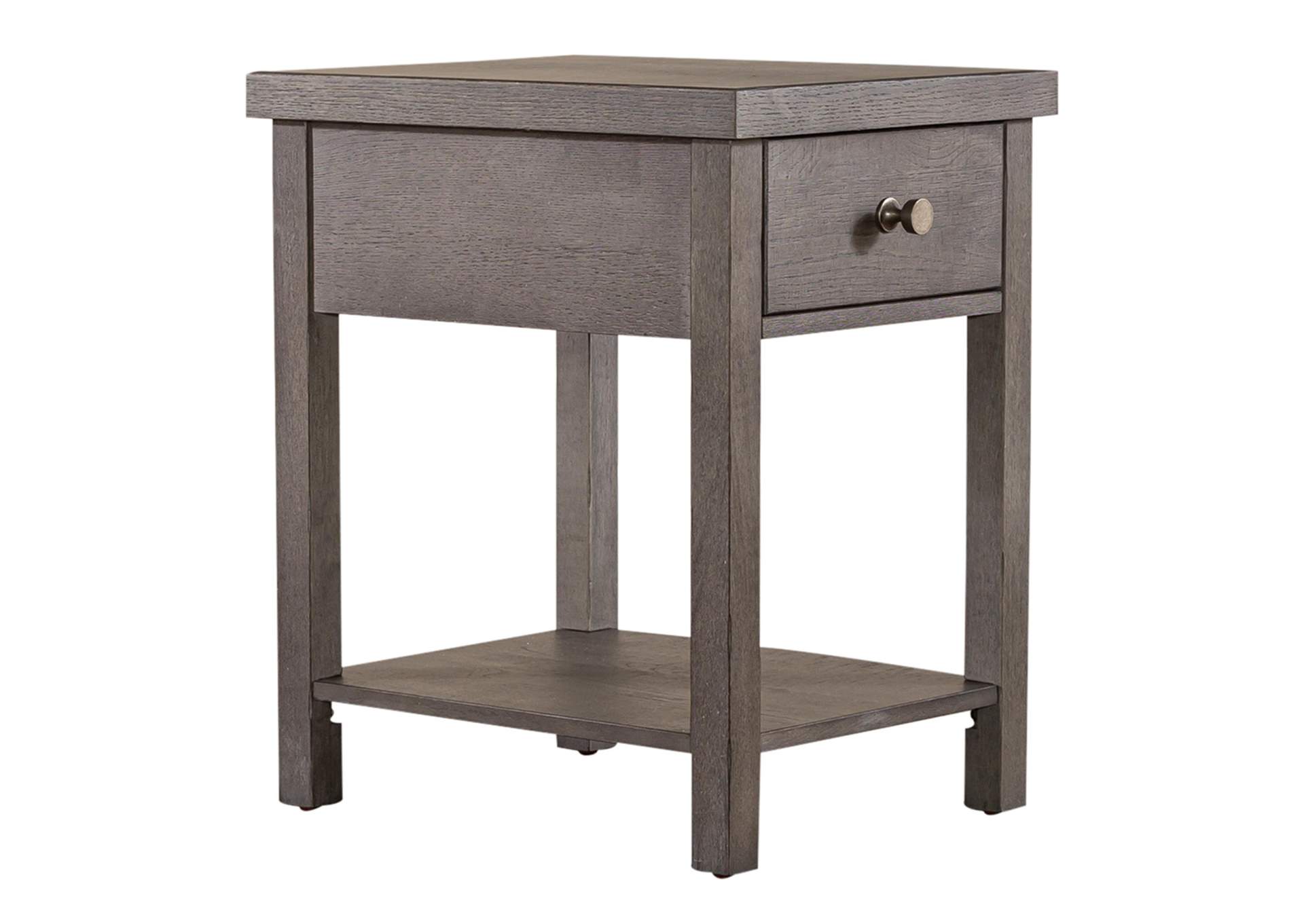 Modern Farmhouse Drawer Chair Side Table,Liberty