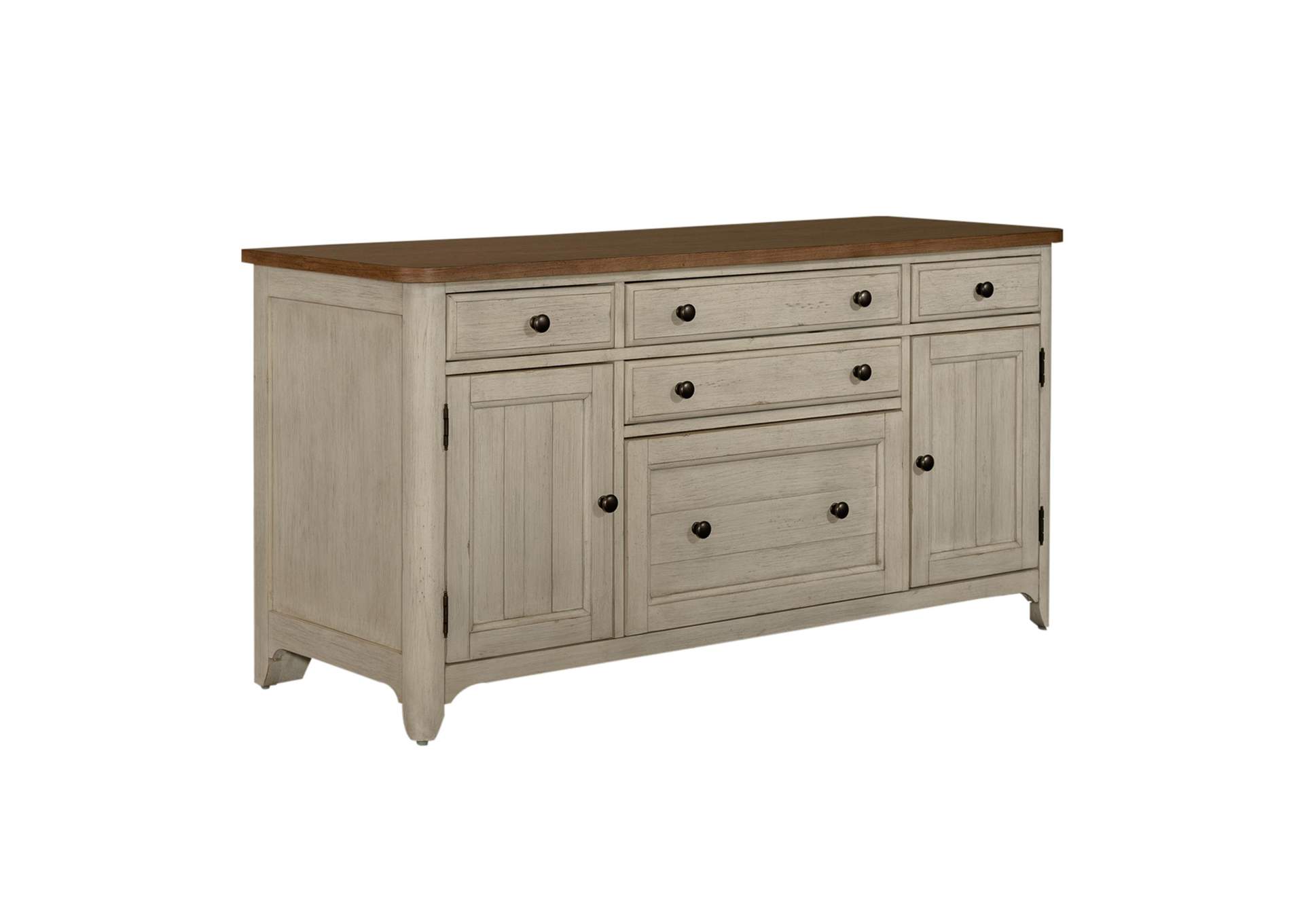 Farmhouse Reimagined Door Credenza,Liberty