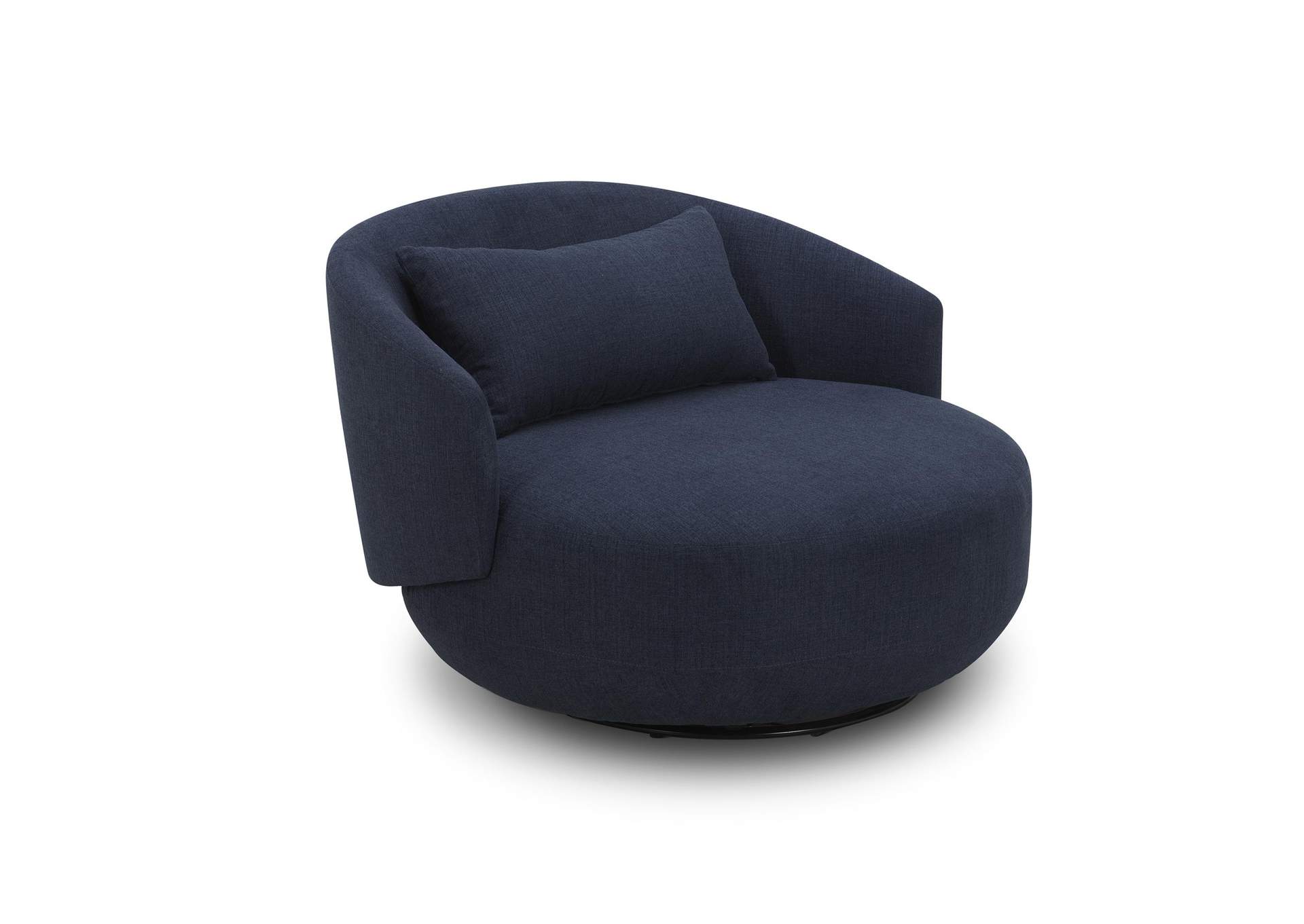 Haley Upholstered Swivel Cuddler Chair - Midnight,Liberty