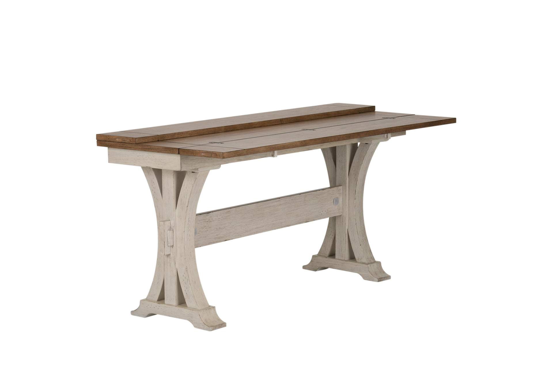 Farmhouse Reimagined Flip Lid Sofa Table,Liberty