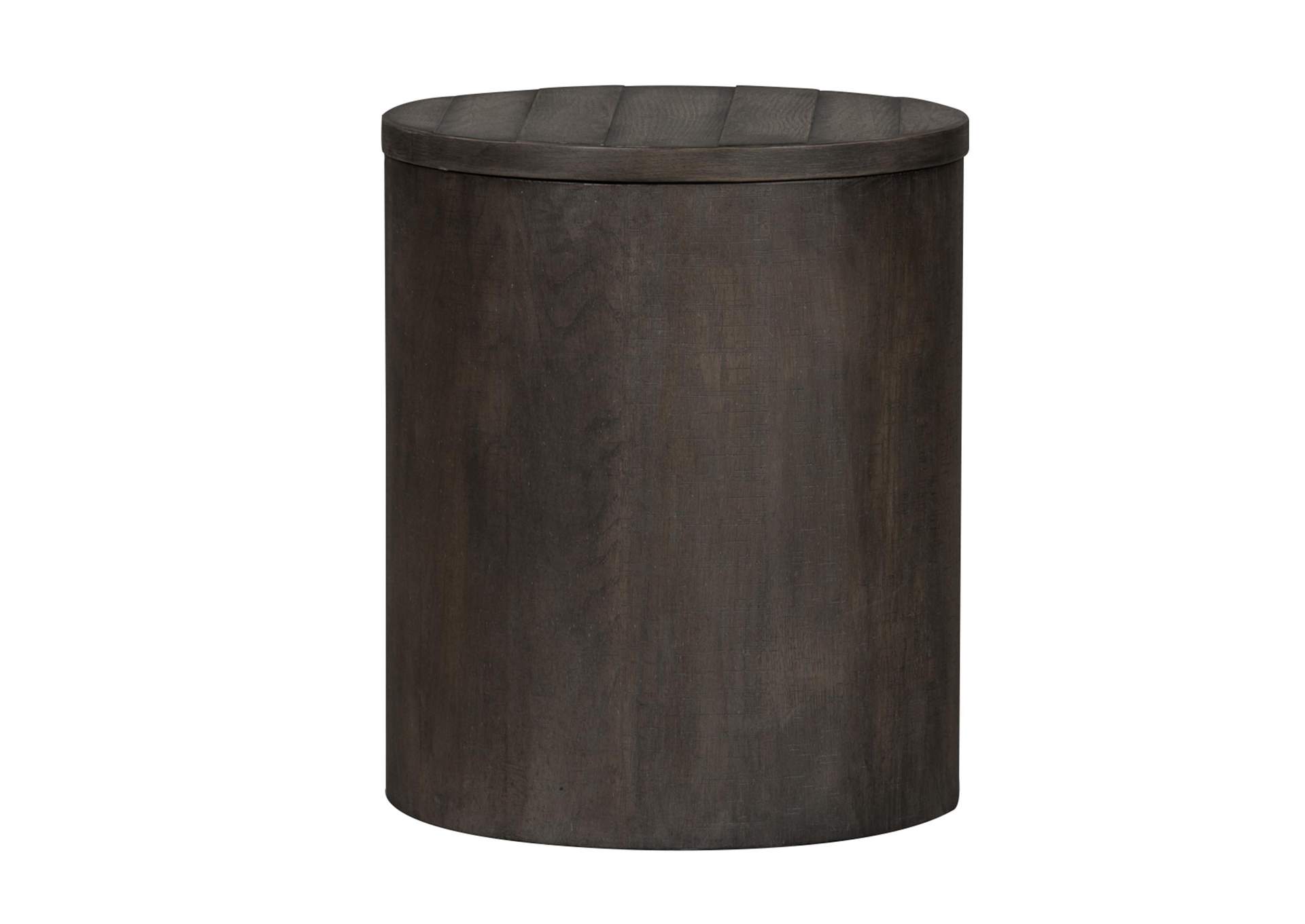 Modern Farmhouse Drum End Table,Liberty