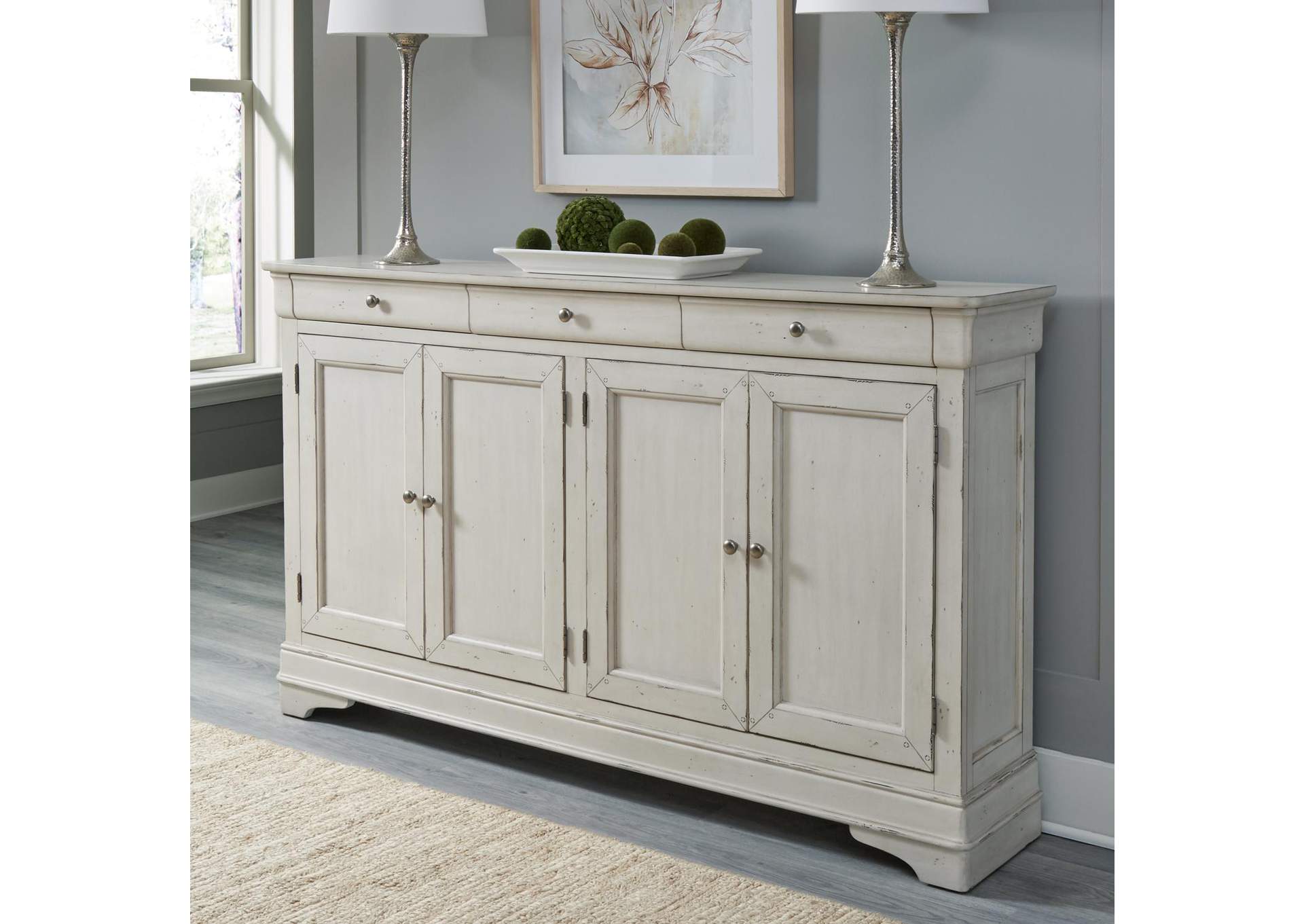 Morrow Bay Hall Buffet - White,Liberty