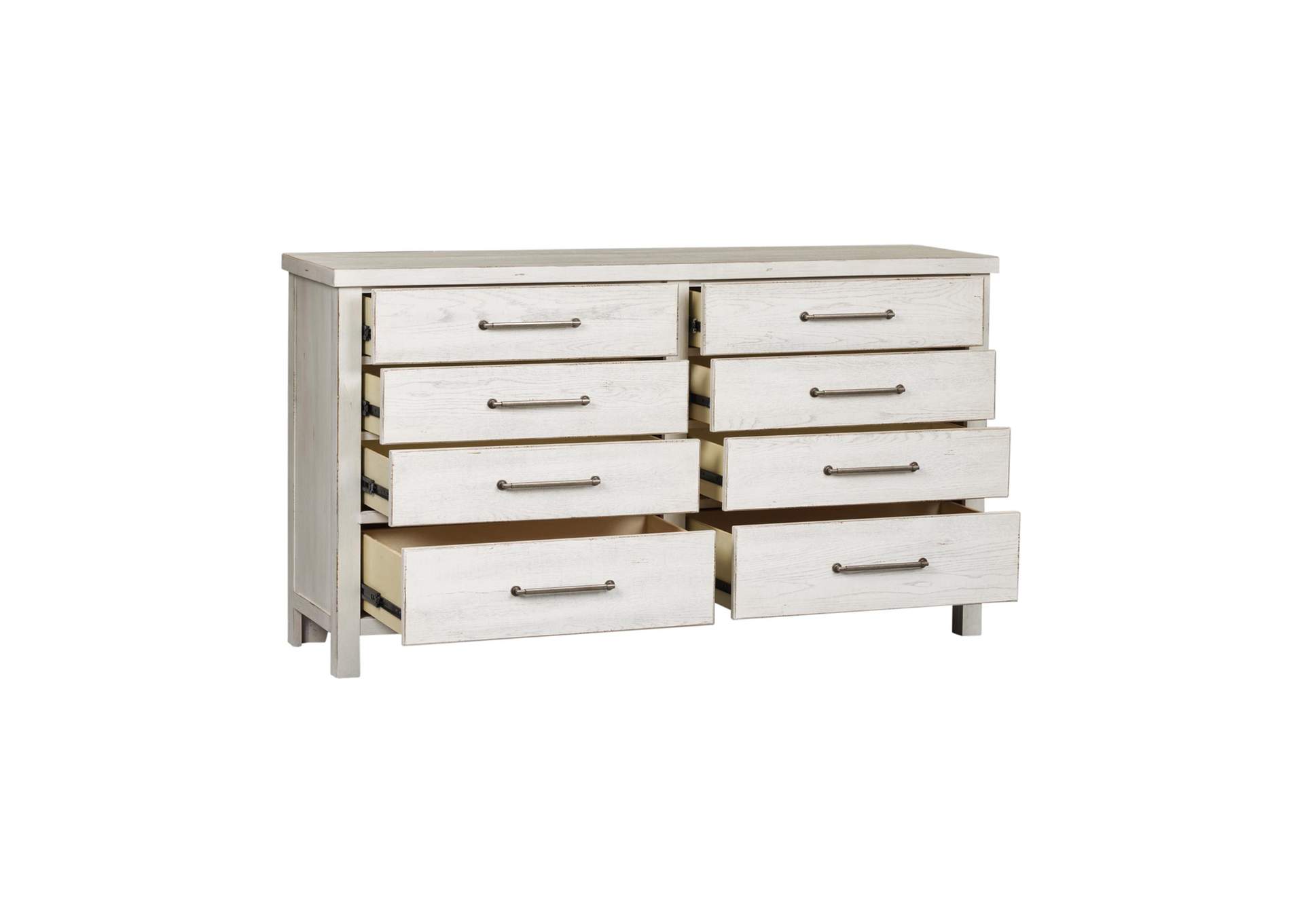 Modern Farmhouse 8 Drawer Dresser,Liberty