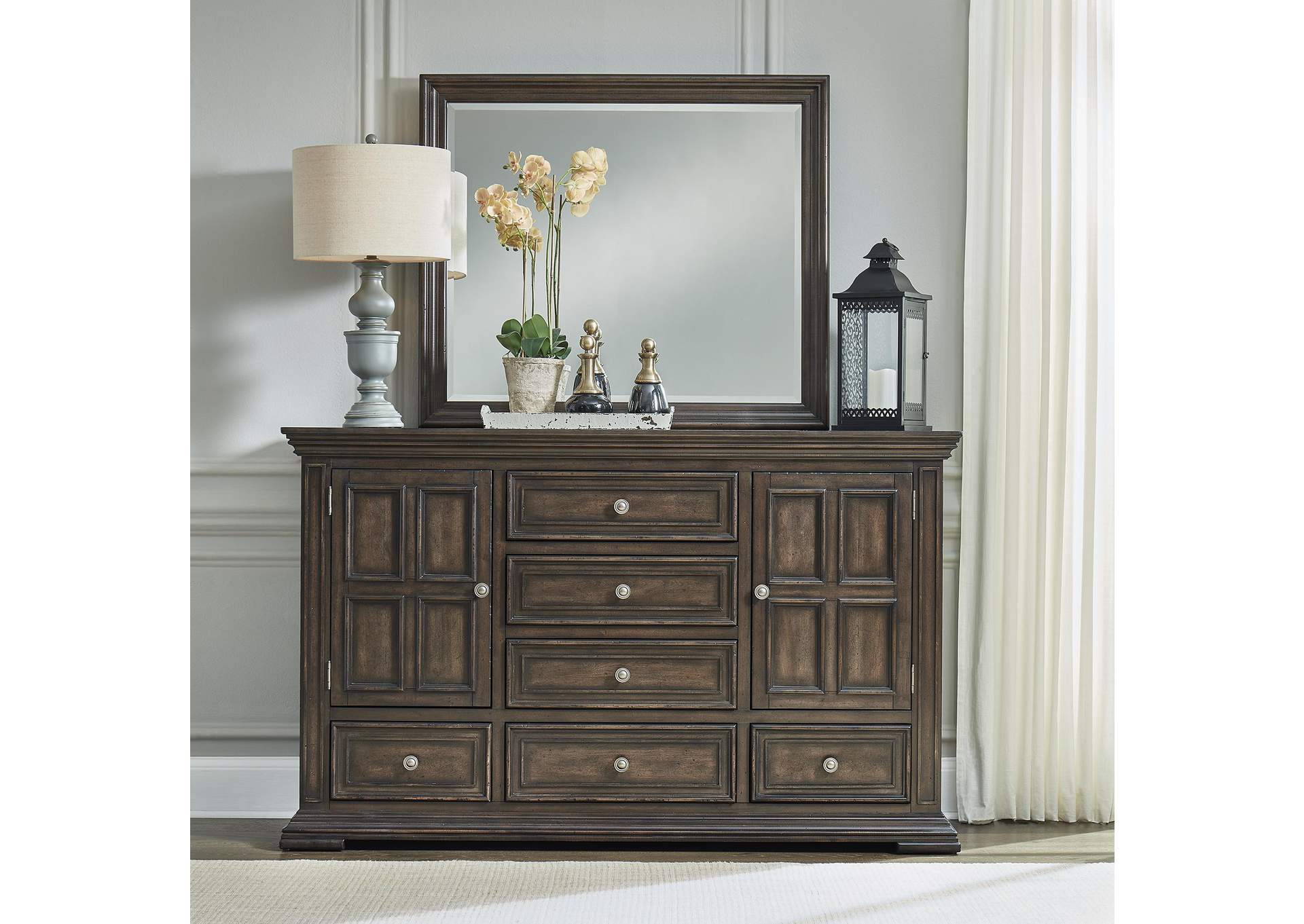 Big Valley Dresser & Mirror,Liberty