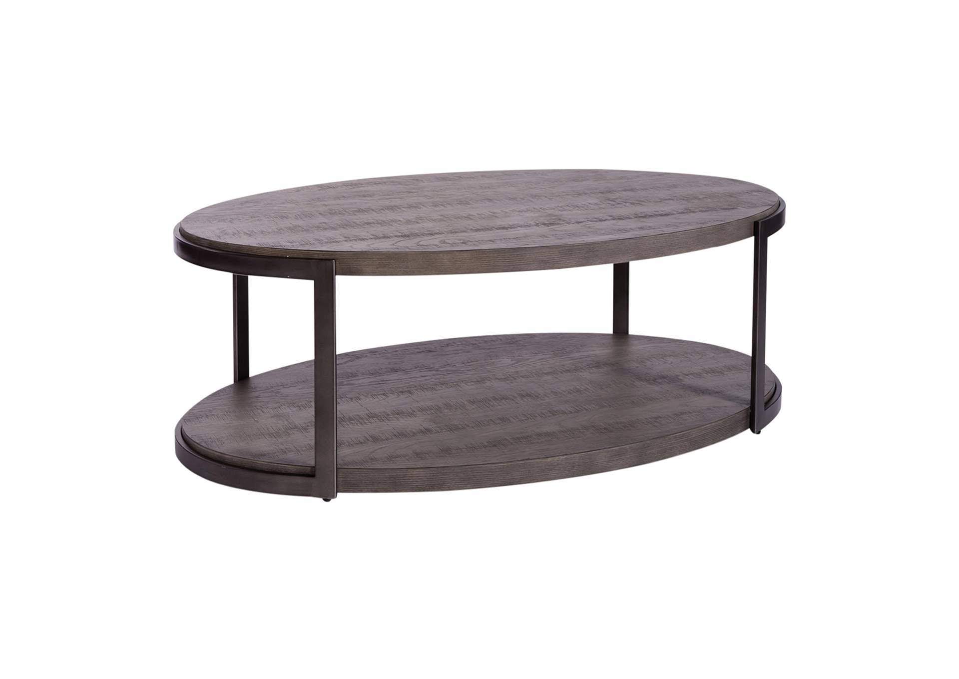 Modern View Oval Cocktail Table,Liberty