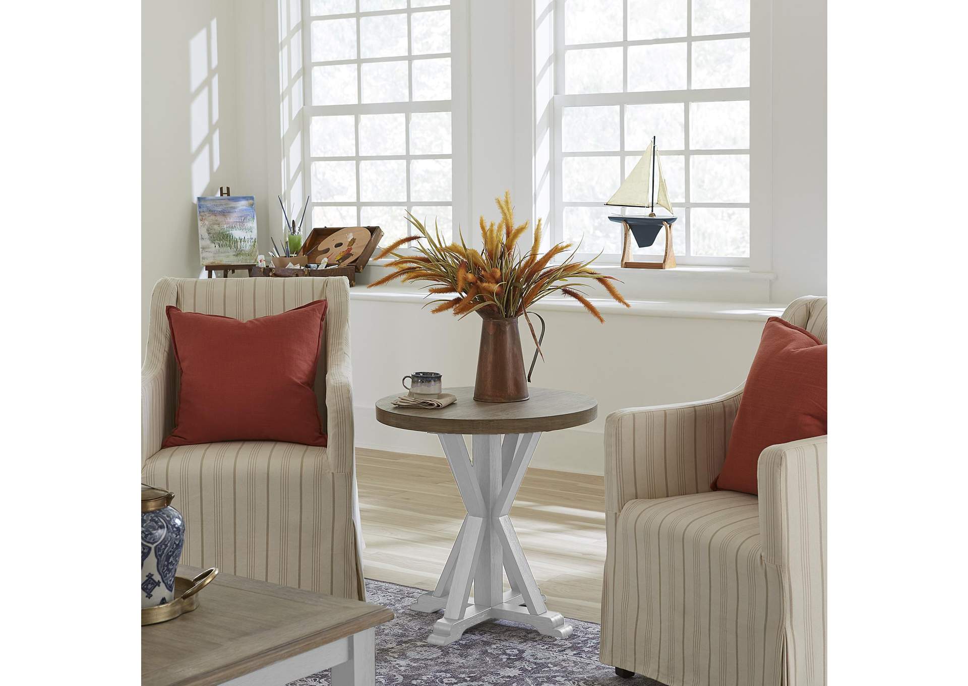 Summerville Round End Table,Liberty