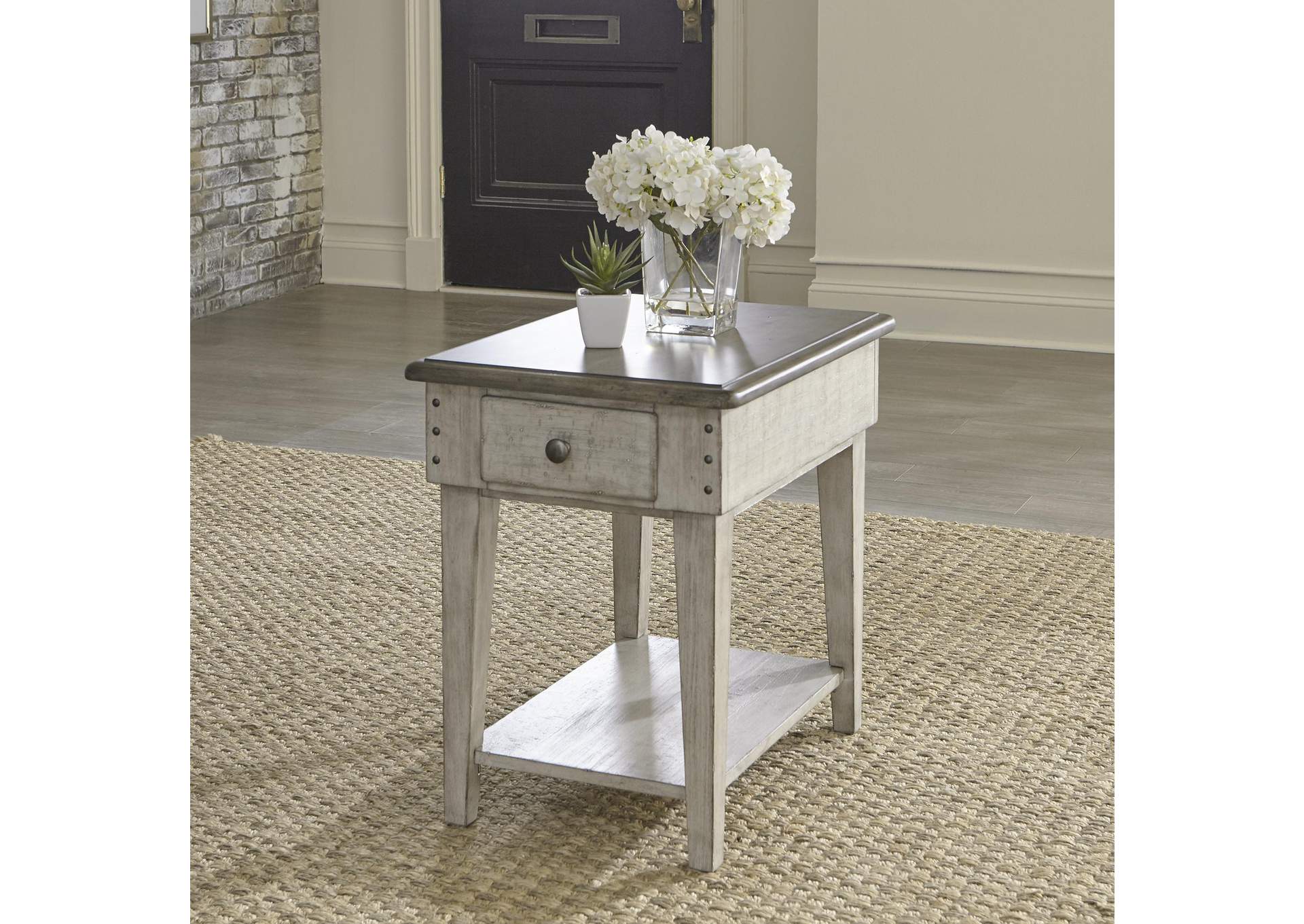 Ivy Hollow Drawer Chair Side Table,Liberty