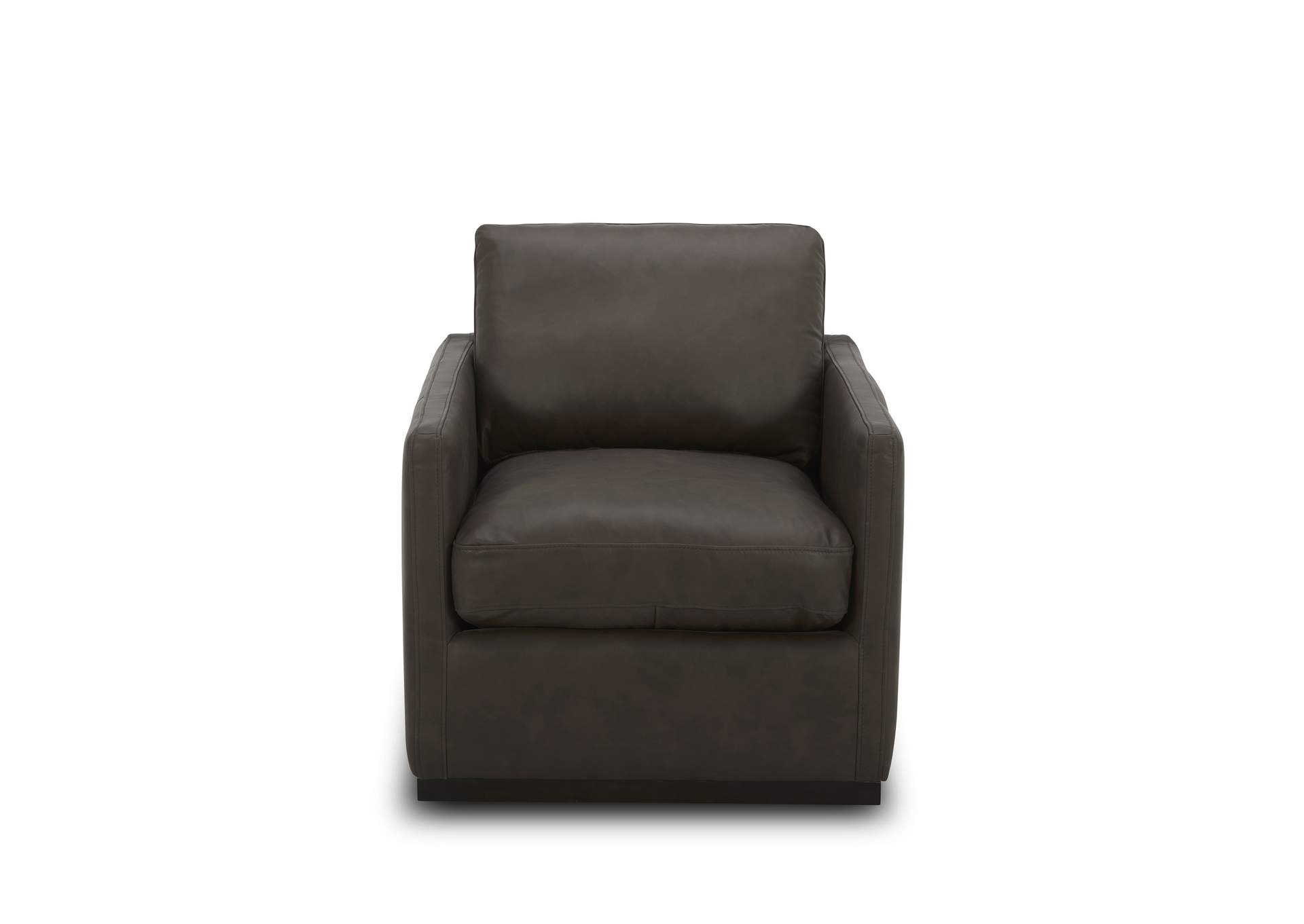 Weston Leather Swivel Accent Chair - Timber,Liberty