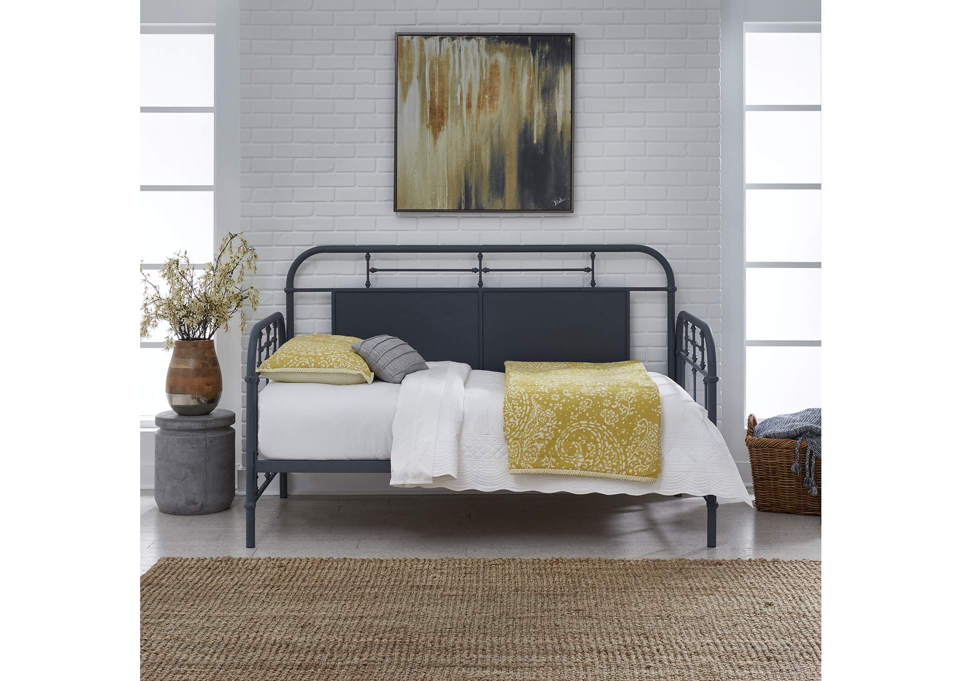Vintage Series Twin Metal Day Bed - Navy,Liberty