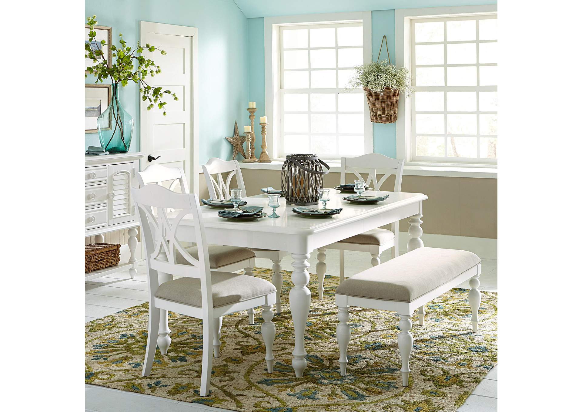 Summer House 6 Piece Rectangular Table Set,Liberty