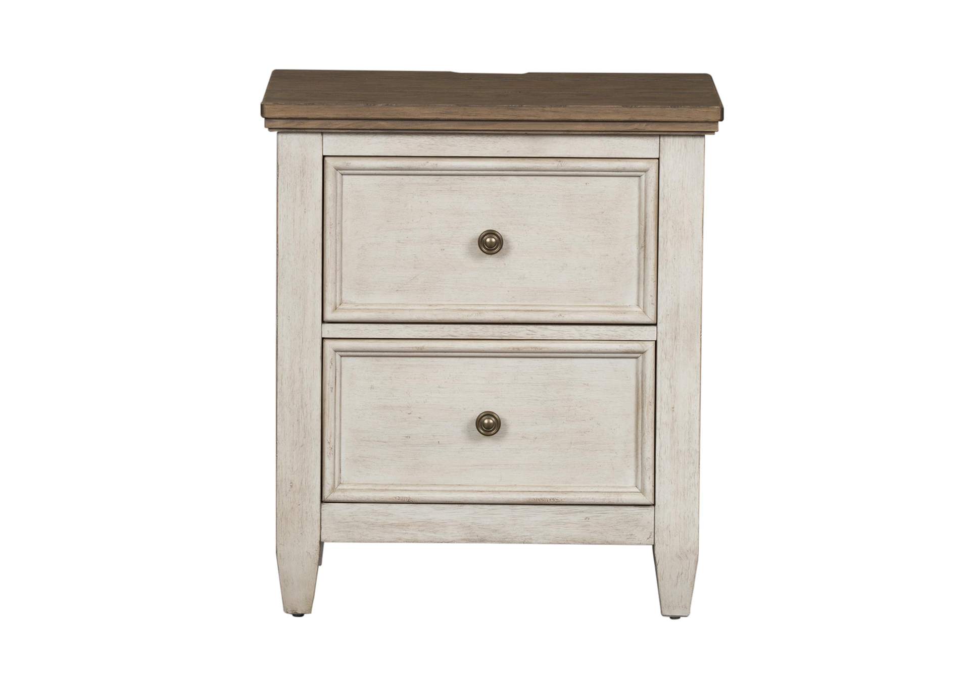Heartland 2 Drawer Nightstand with Charging Station,Liberty