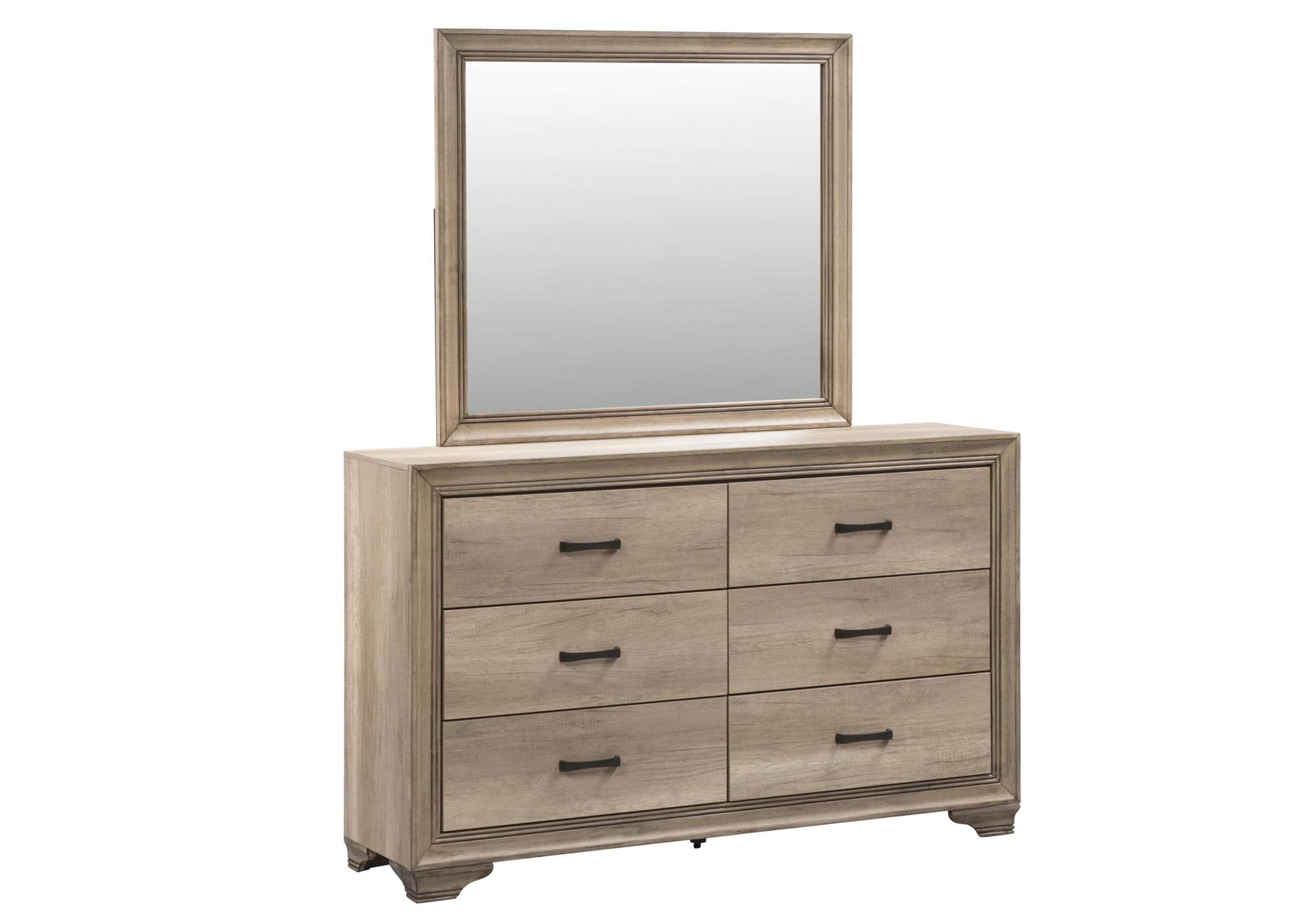 Sun Valley Full Upholstered Bed, Dresser & Mirror,Liberty