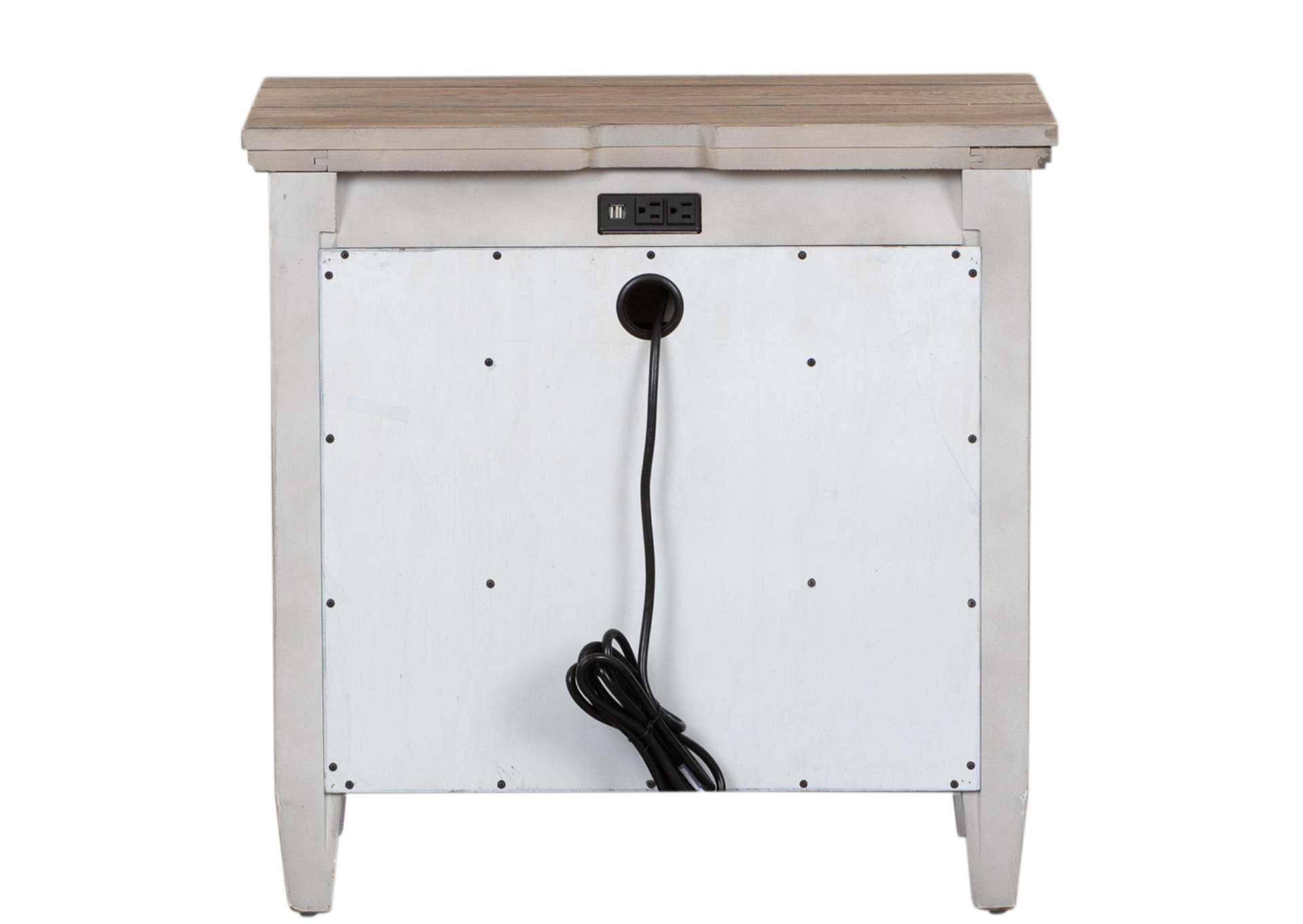 Heartland 1 Drawer Nightstand with Charging Station,Liberty