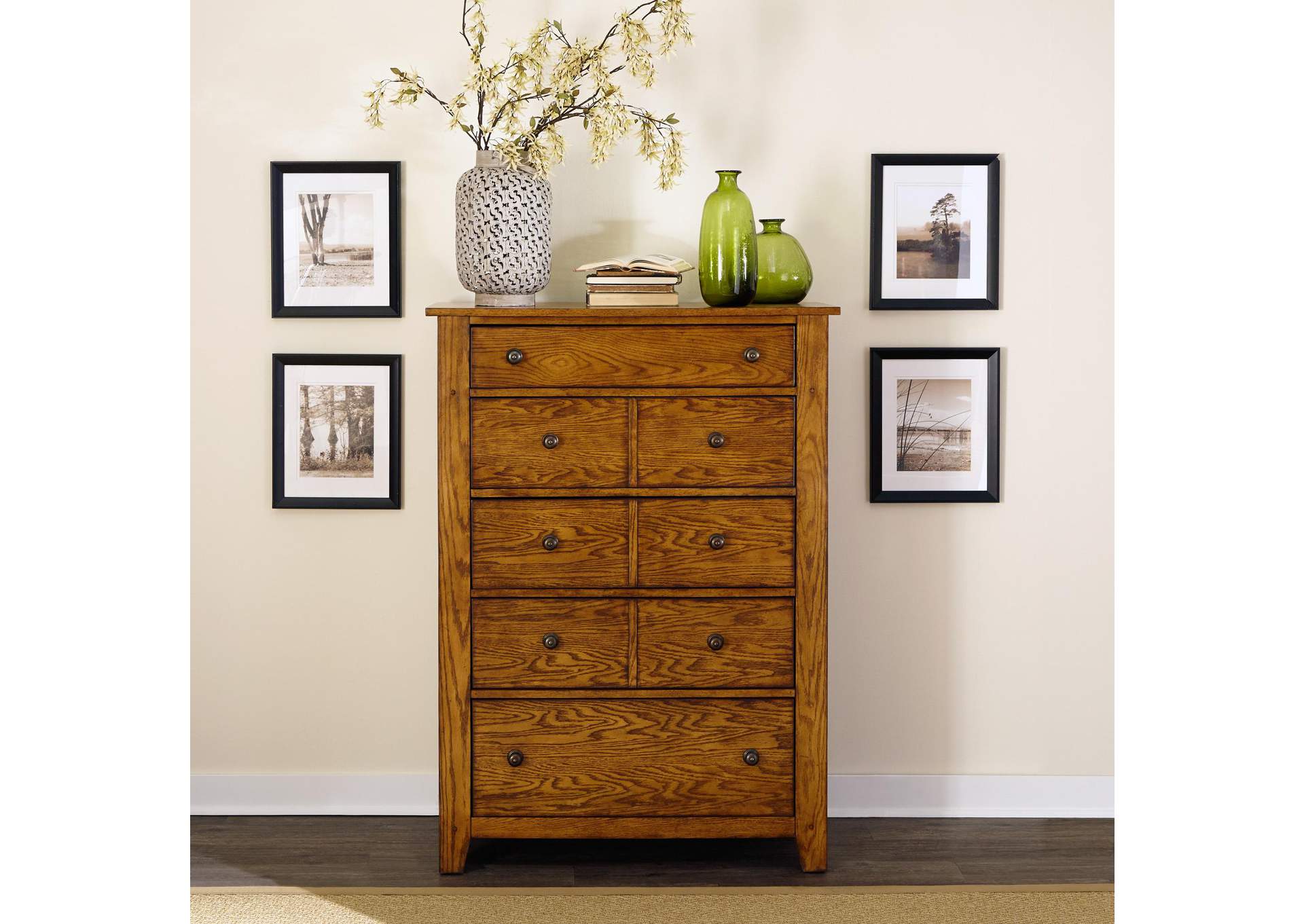 Grandpas Cabin 5 Drawer Chest,Liberty