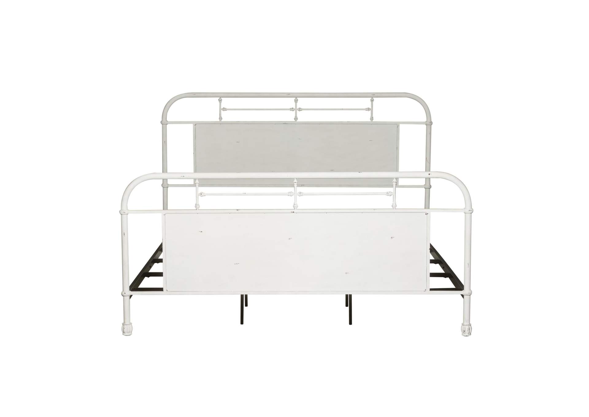 Vintage Series Queen Metal Bed - Antique White,Liberty