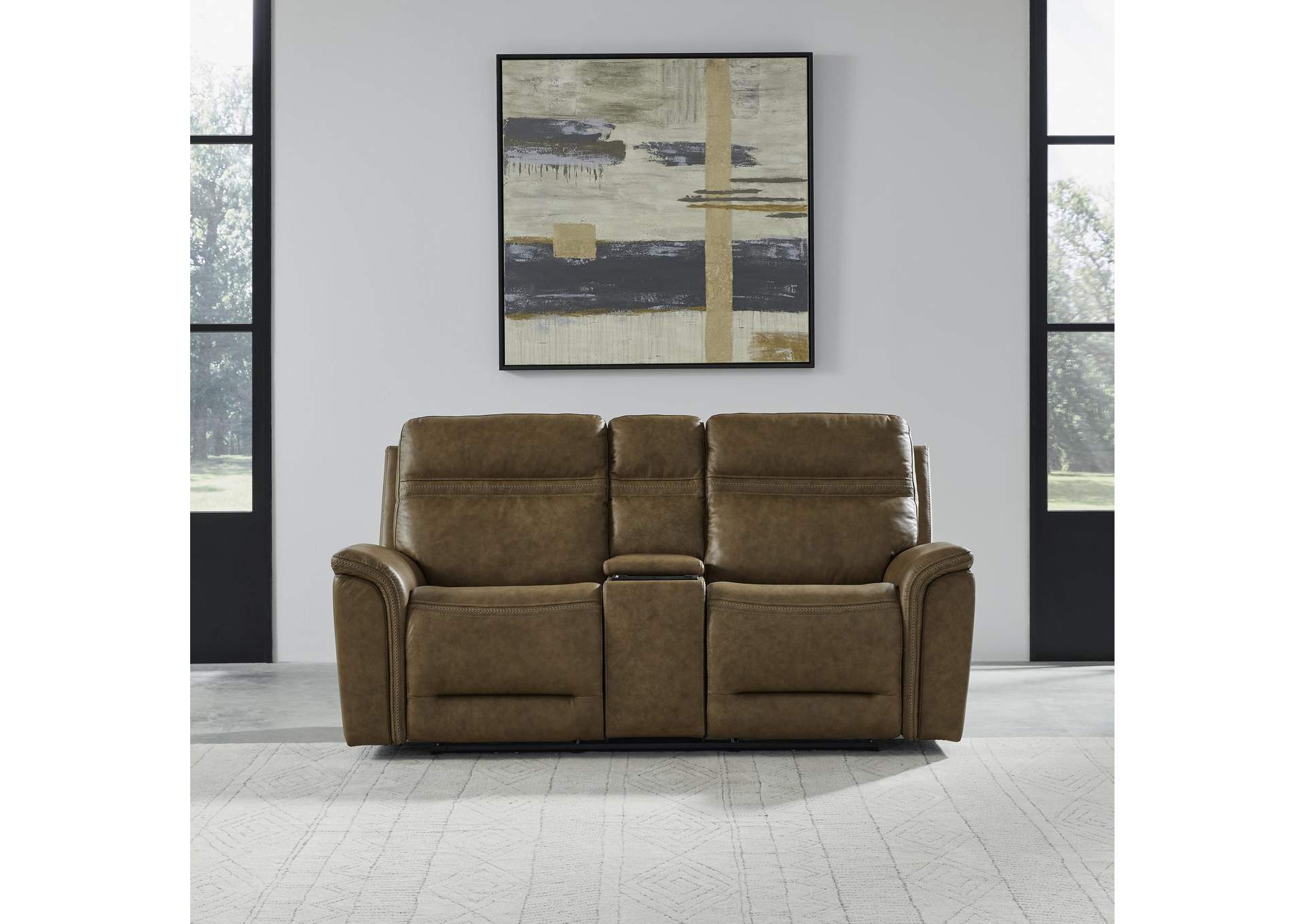 Cooper Loveseat w/Console P3 & ZG - Camel,Liberty