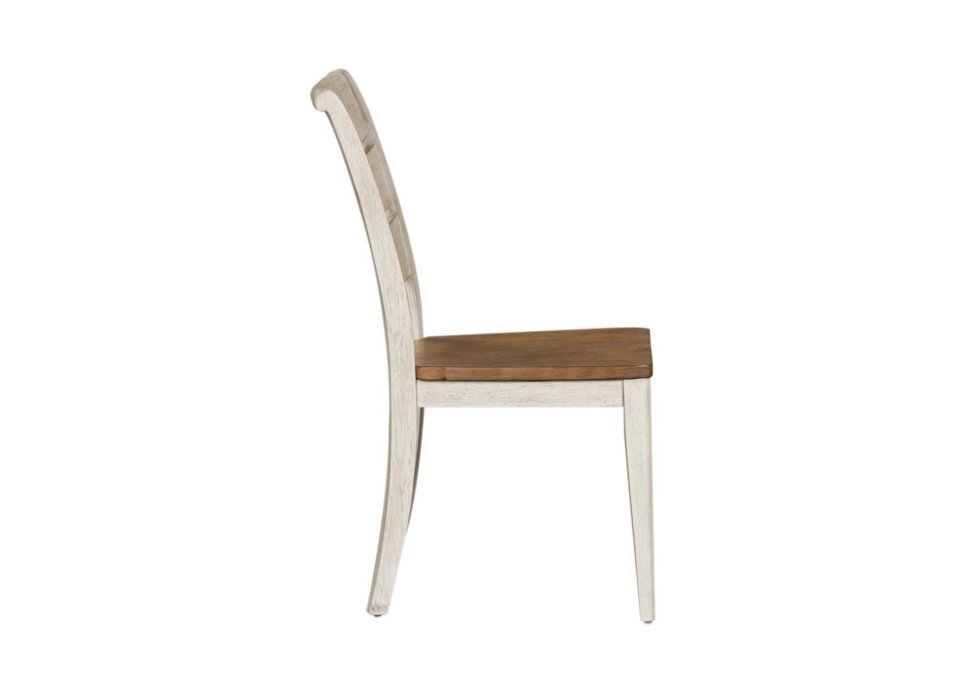 Farmhouse Reimagined Ladder Back Side Chair (RTA),Liberty