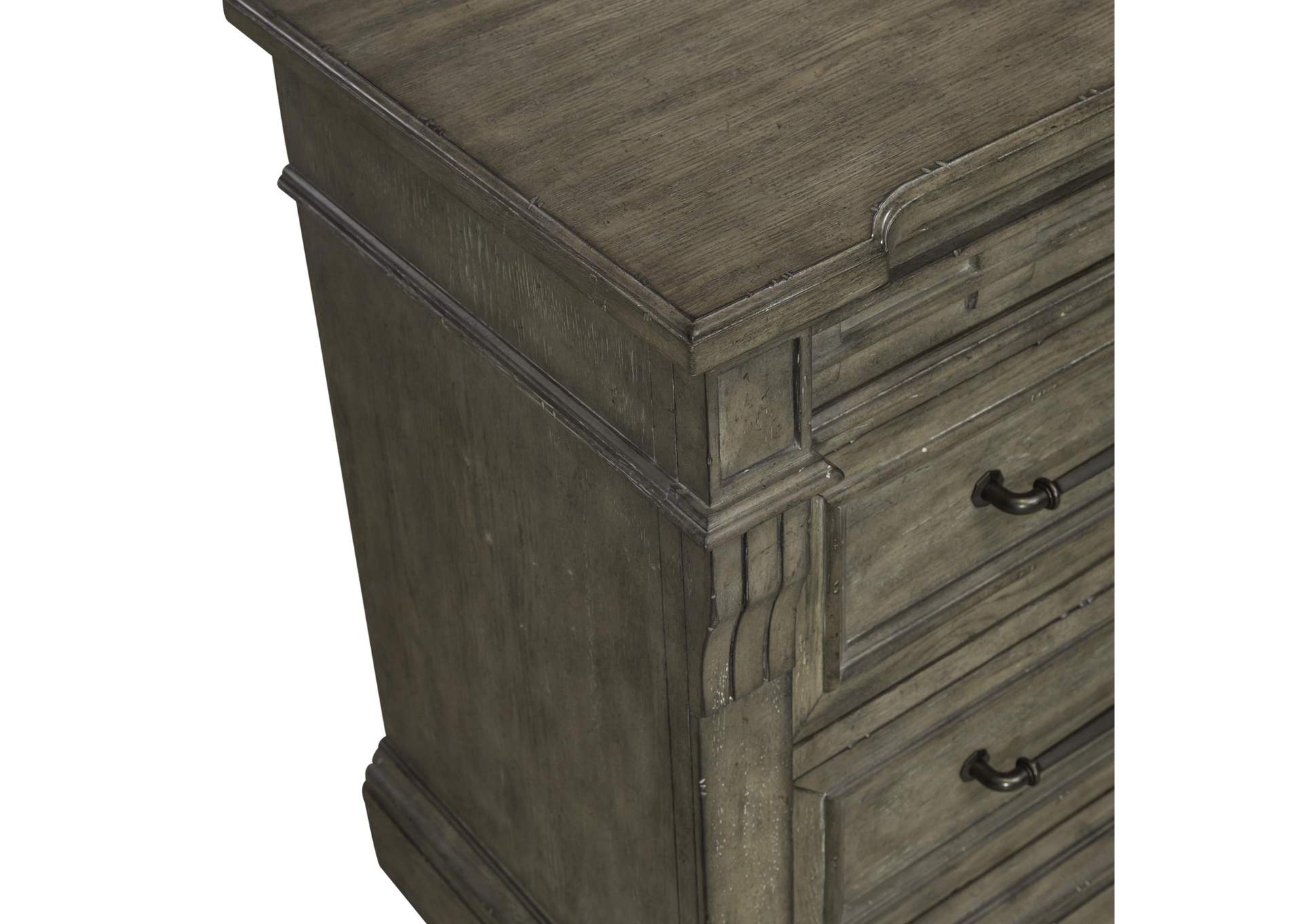 Town & Country 3 Drawer Nightstand with Charging Station,Liberty