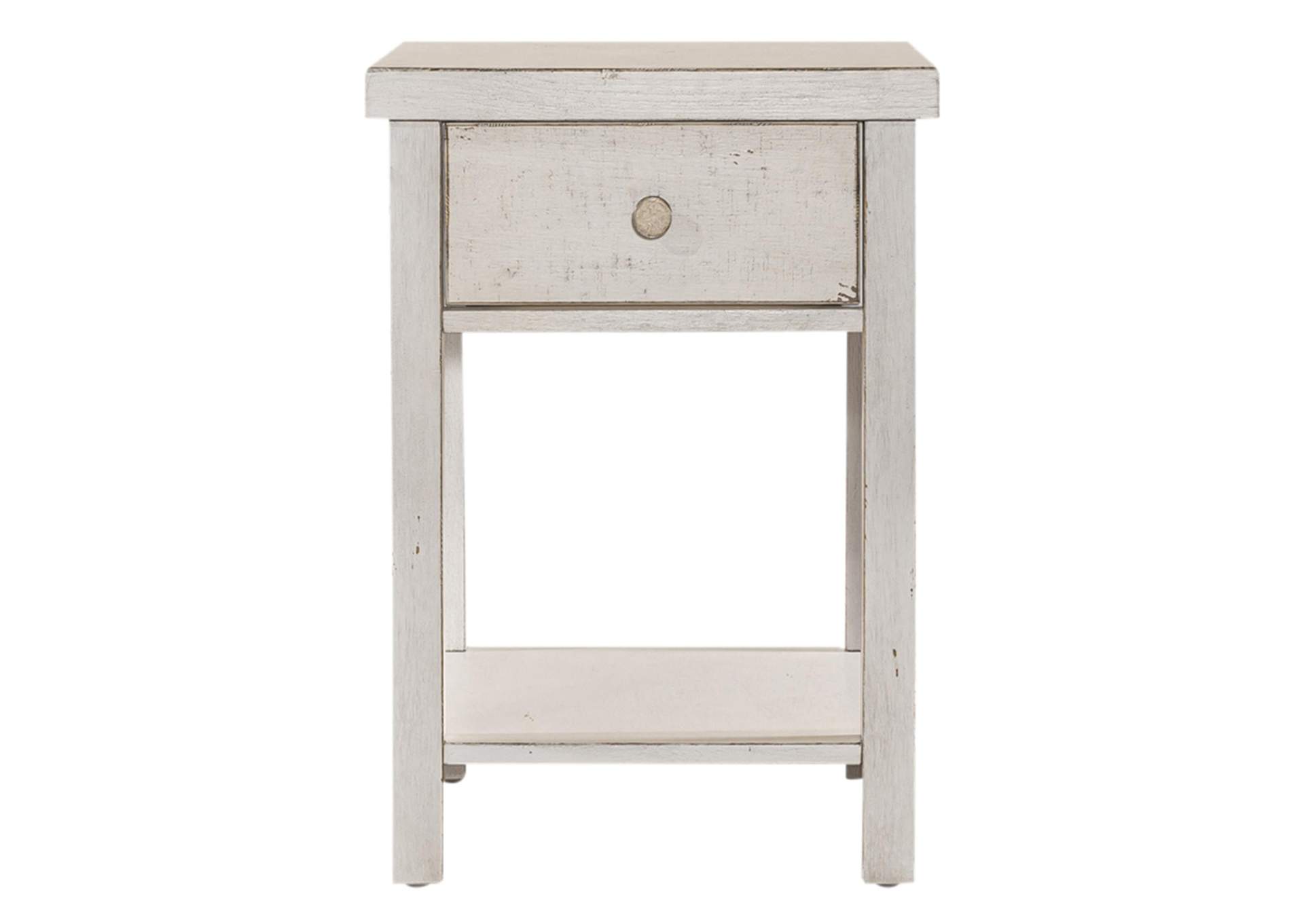 Modern Farmhouse Drawer Chair Side Table,Liberty