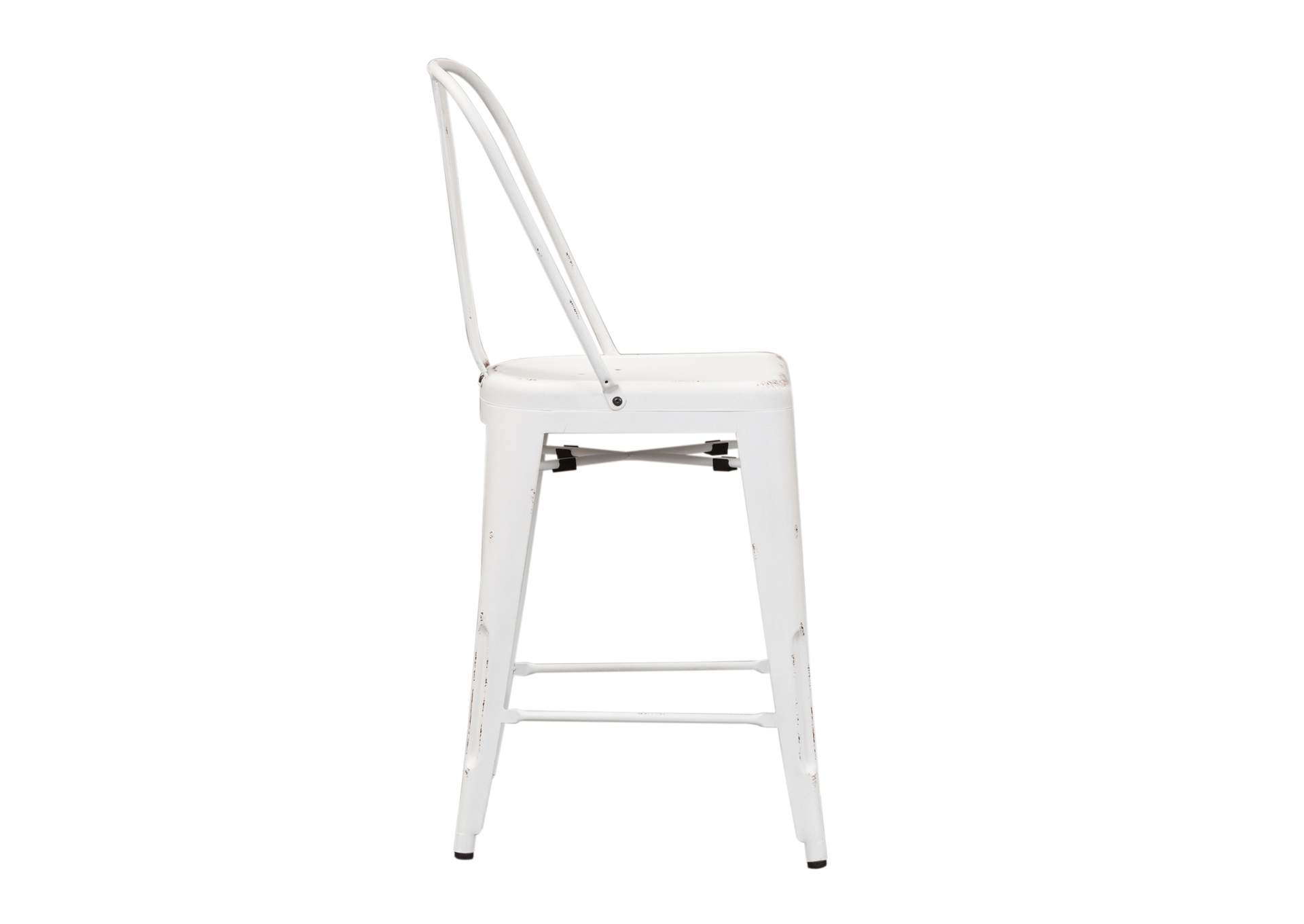 Vintage Series Bow Back Counter Chair - Antique White,Liberty