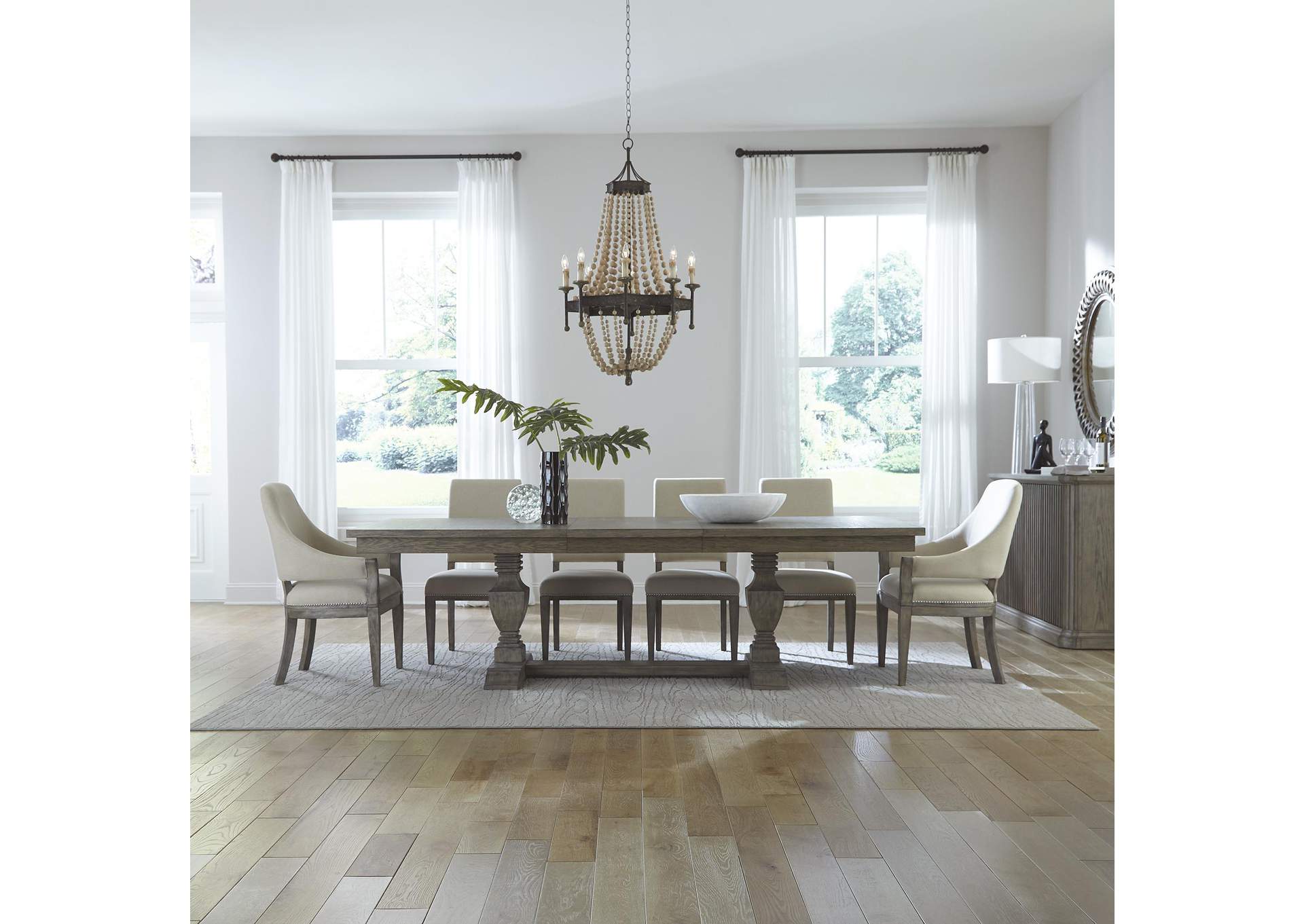 Westfield 7 Piece Trestle Table Set,Liberty
