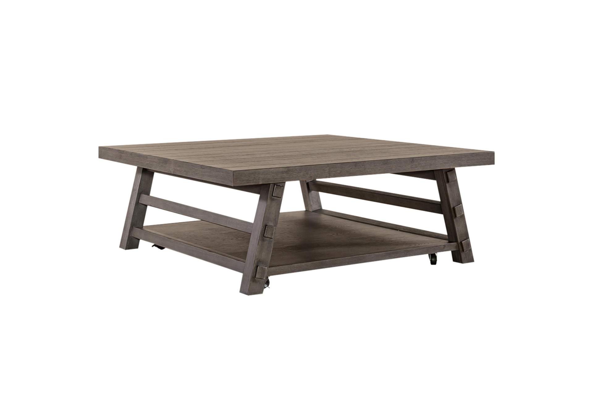 Modern Farmhouse Oversized Square Cocktail Table,Liberty