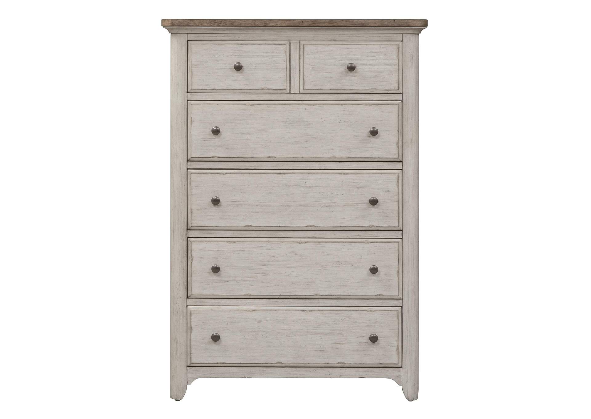 Farmhouse Reimagined 5 Drawer Chest,Liberty