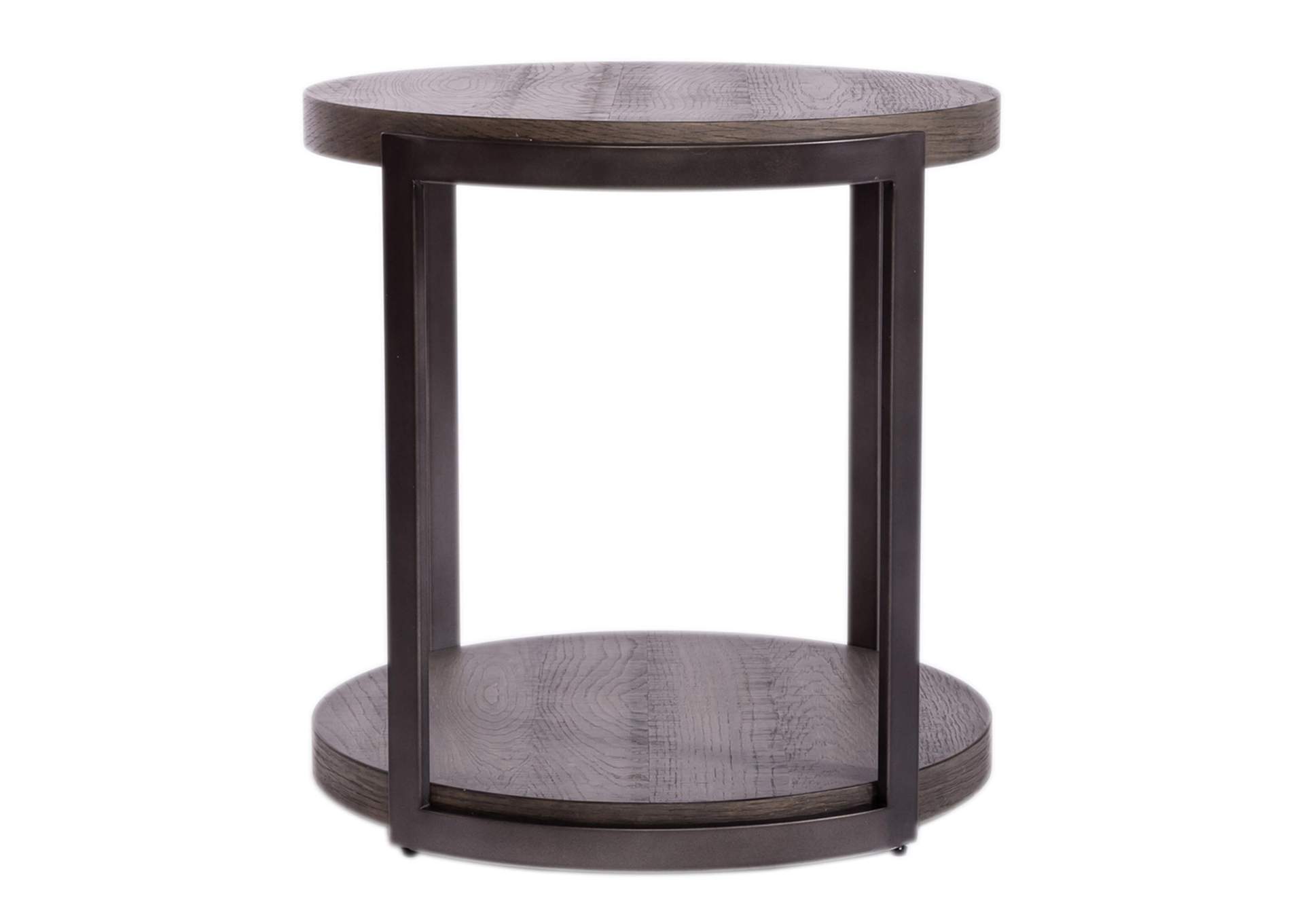 Modern View Round End Table,Liberty