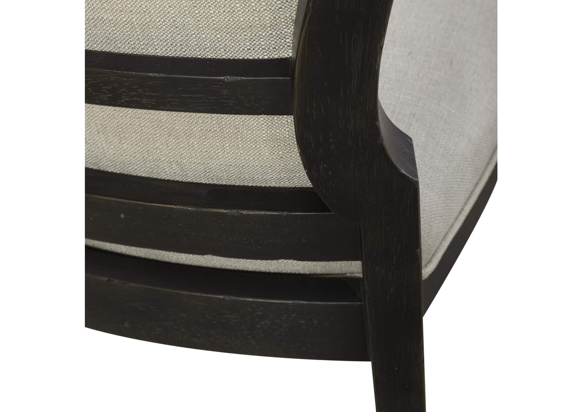 Americana Farmhouse Upholstered Tufted Back Side Chair - Black,Liberty