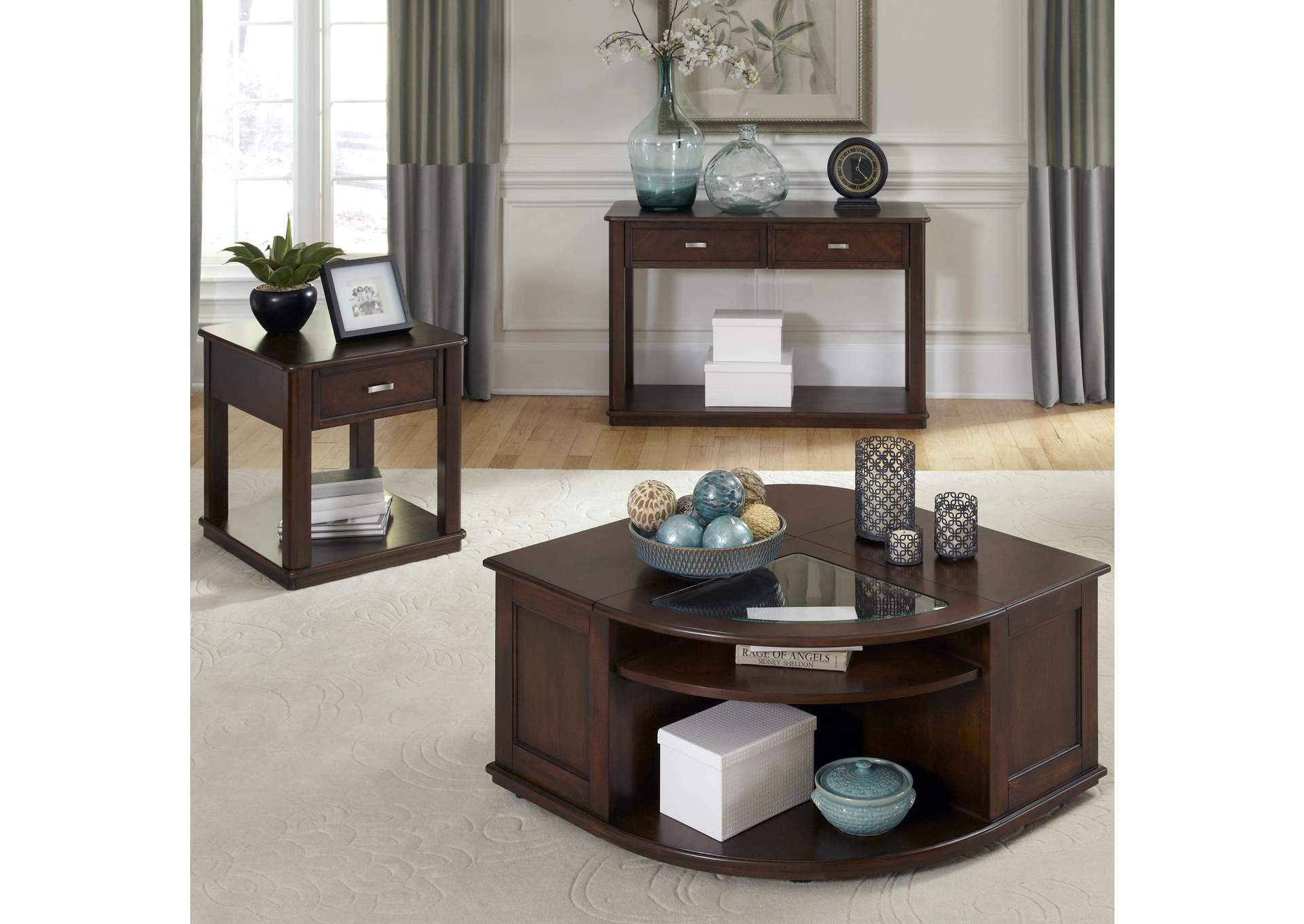 Wallace 3 Piece Set (1 - Cocktail 2 - End Tables),Liberty