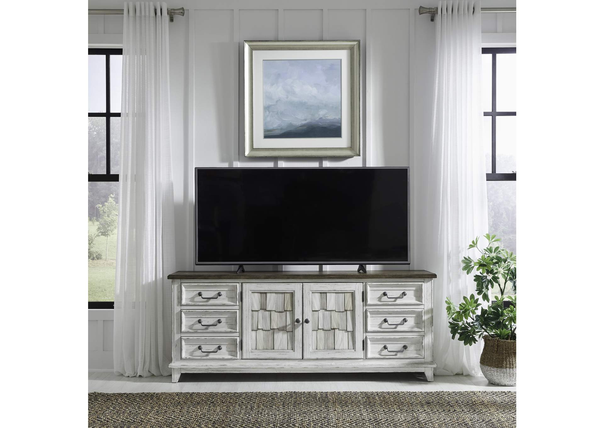 River Place 75 Inch Entertainment Console,Liberty