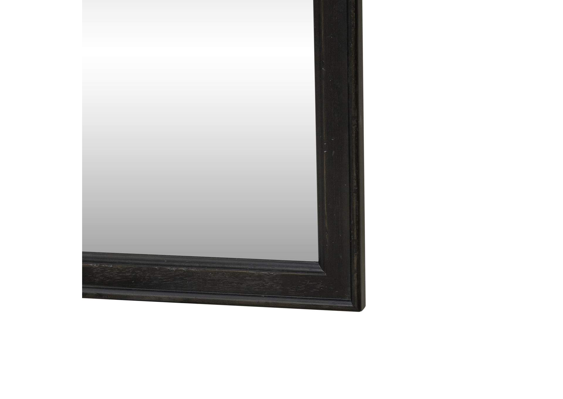 Americana Farmhouse Landscape Mirror - Black,Liberty