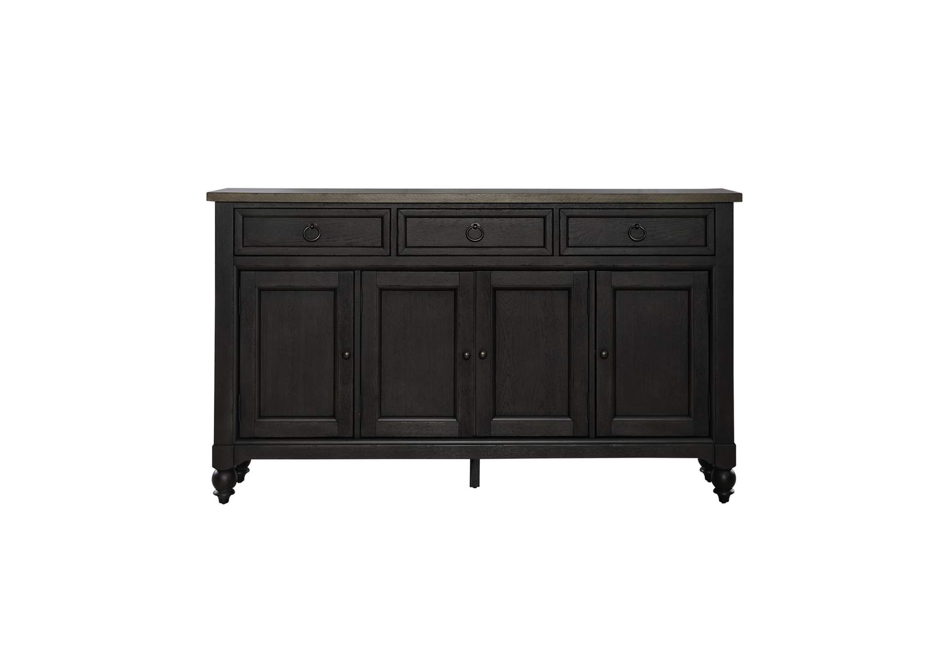 Americana Farmhouse Hall Buffet - Black,Liberty