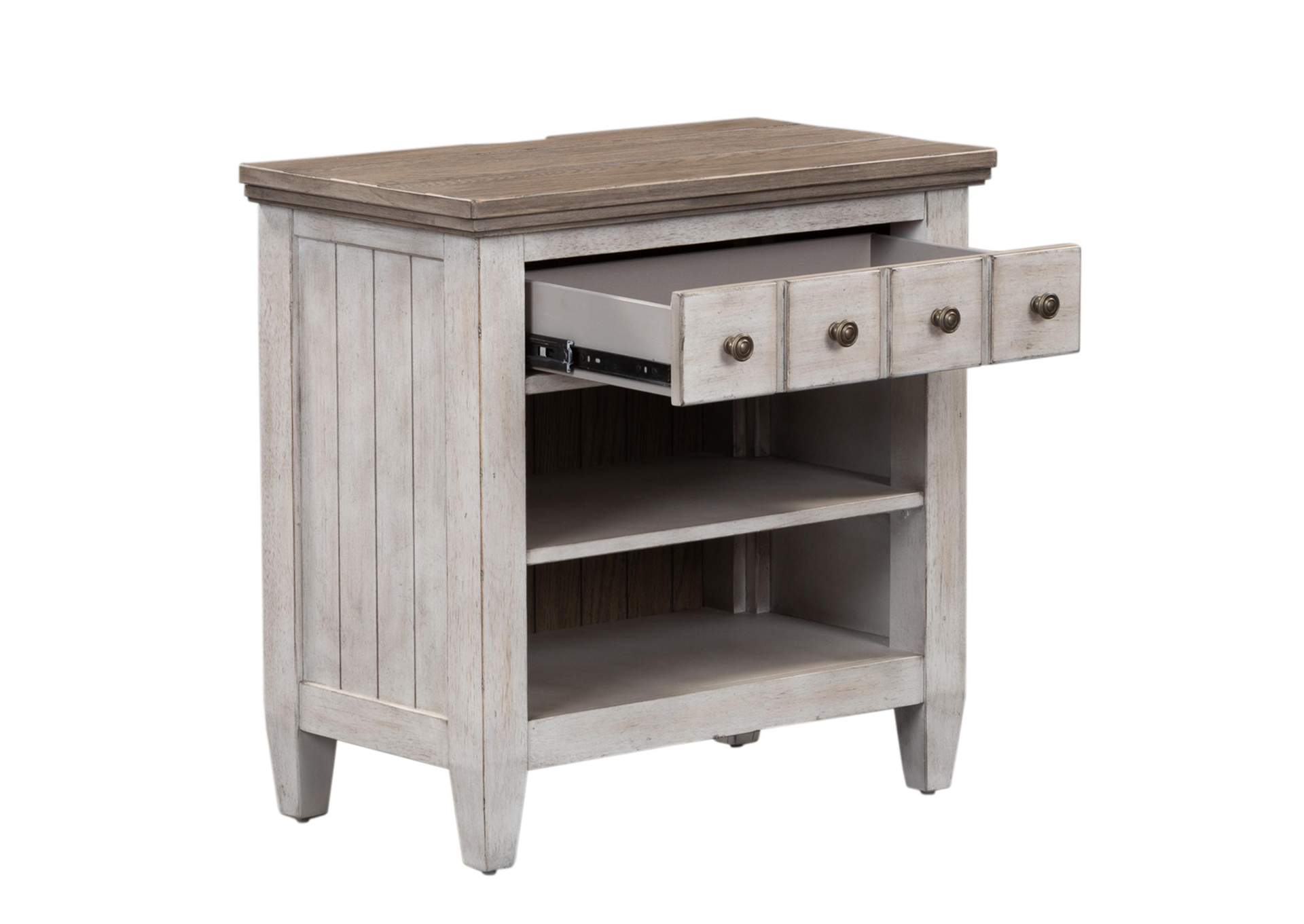 Heartland 1 Drawer Nightstand with Charging Station,Liberty