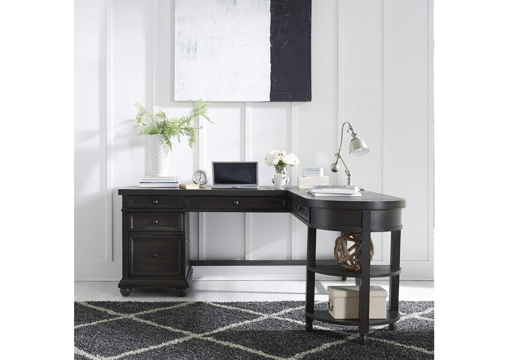 Harvest Home Opt L Shaped Desk Set,Liberty