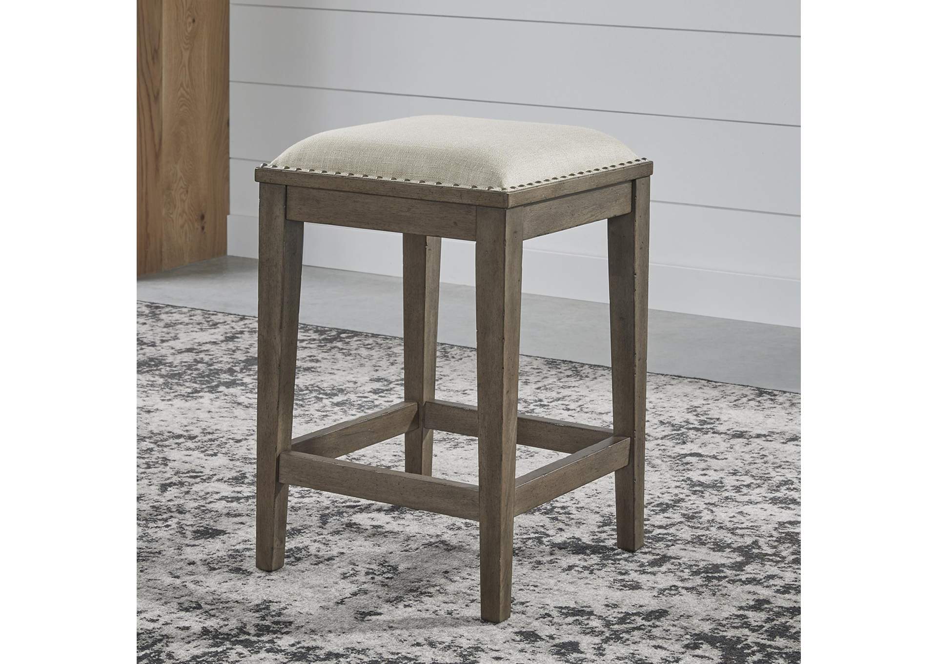 Americana Farmhouse Upholstered Console Stool,Liberty