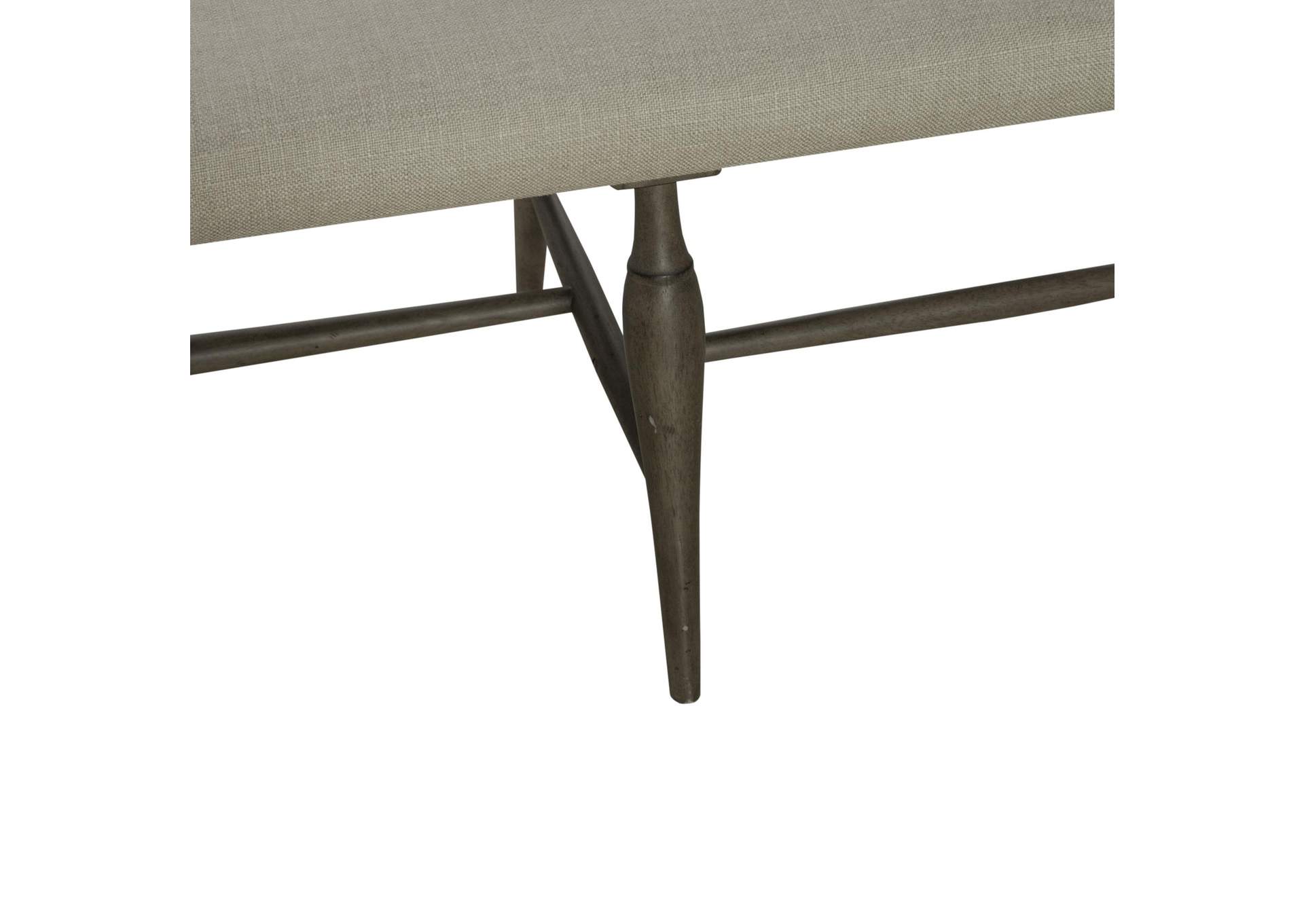 Americana Farmhouse Upholstered Seat Windsor Dining Bench (RTA),Liberty