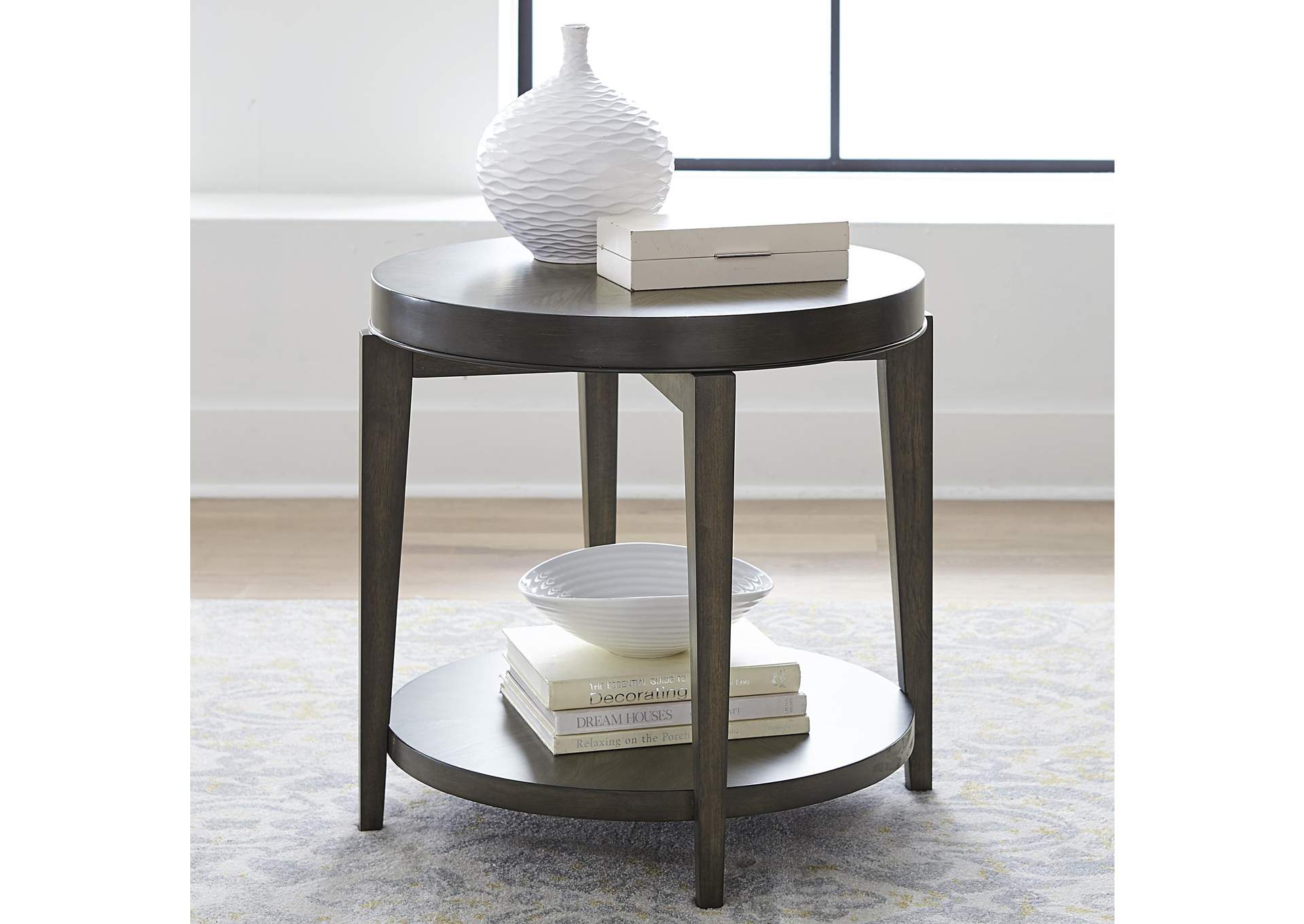 Penton Round End Table,Liberty