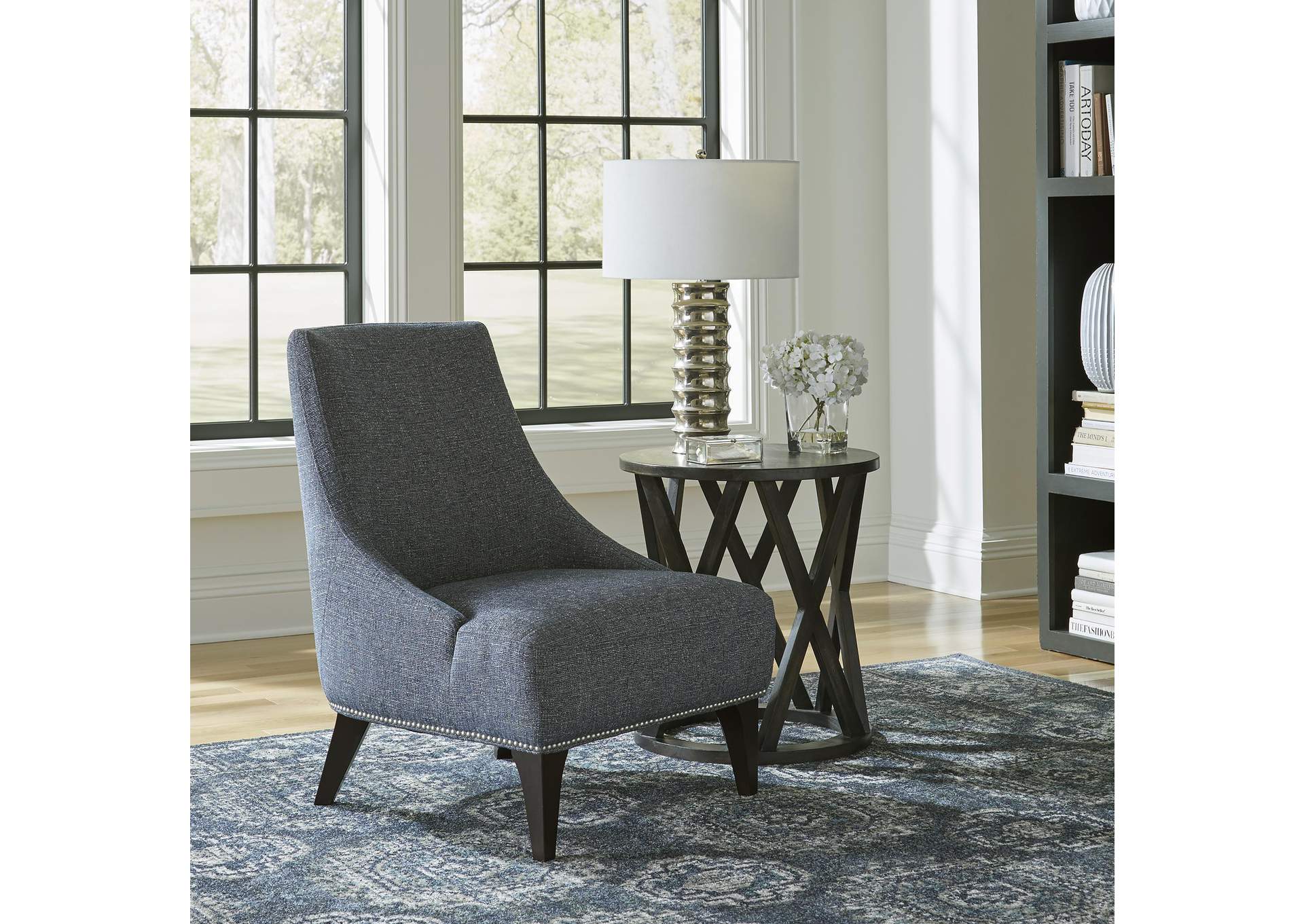 Kendall Upholstered Accent Chair - Blue,Liberty