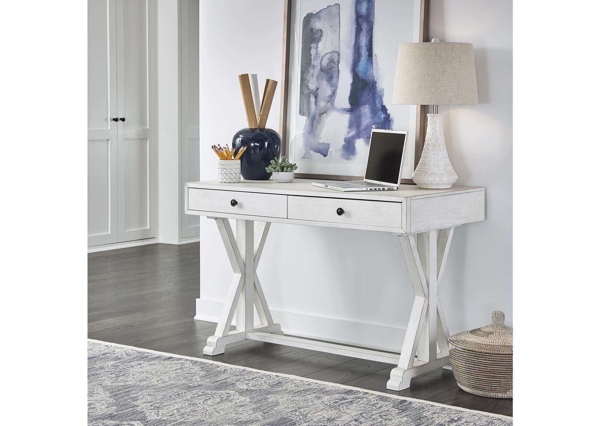 Lakeshore Writing Desk - White,Liberty