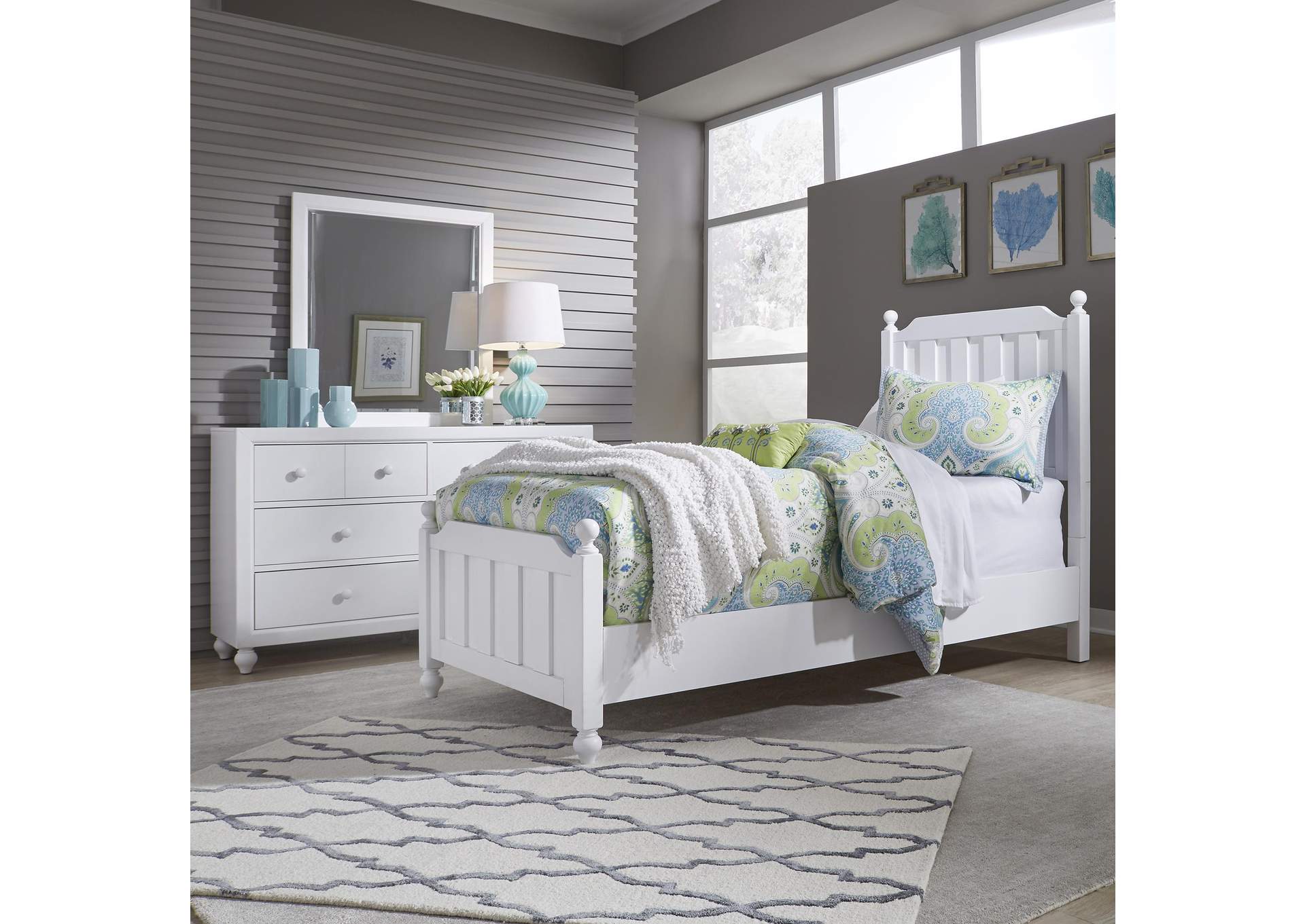 Cottage View Full Panel Bed, Dresser & Mirror,Liberty