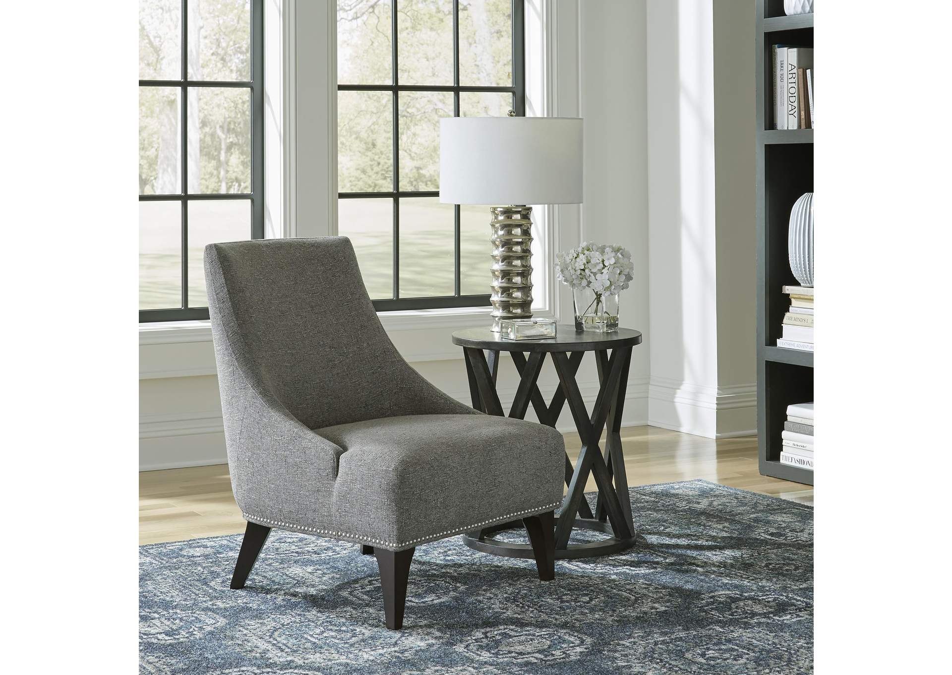 Kendall Upholstered Accent Chair - Charcoal,Liberty