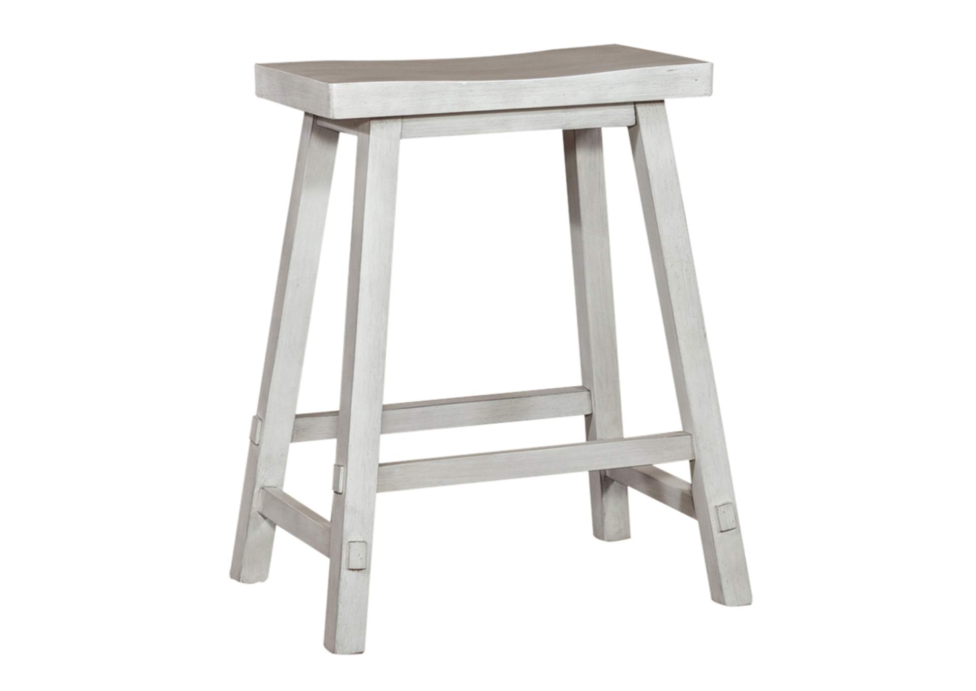 Creations 24 Inch Sawhorse Counter Stool - White,Liberty