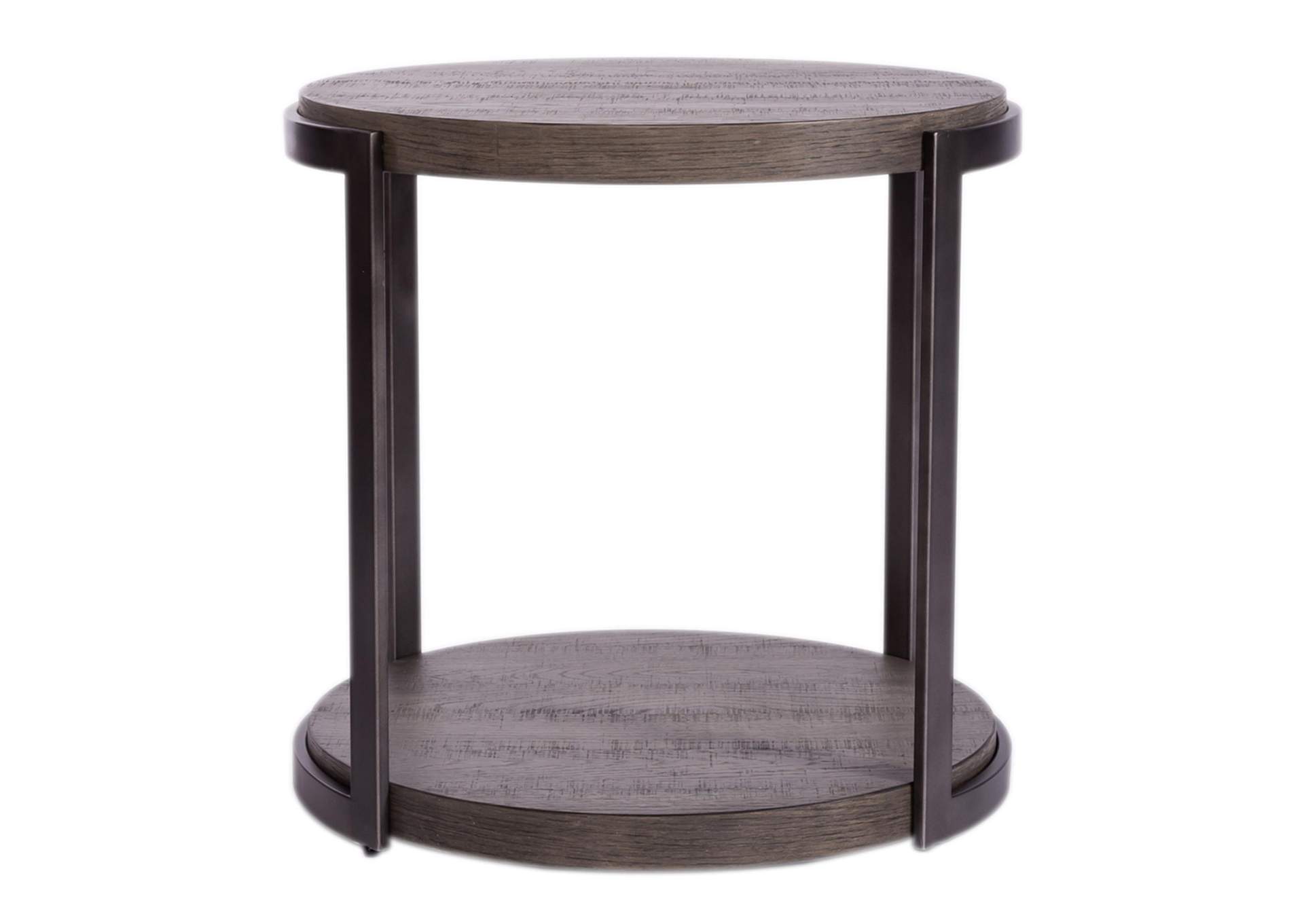 Modern View Round End Table,Liberty