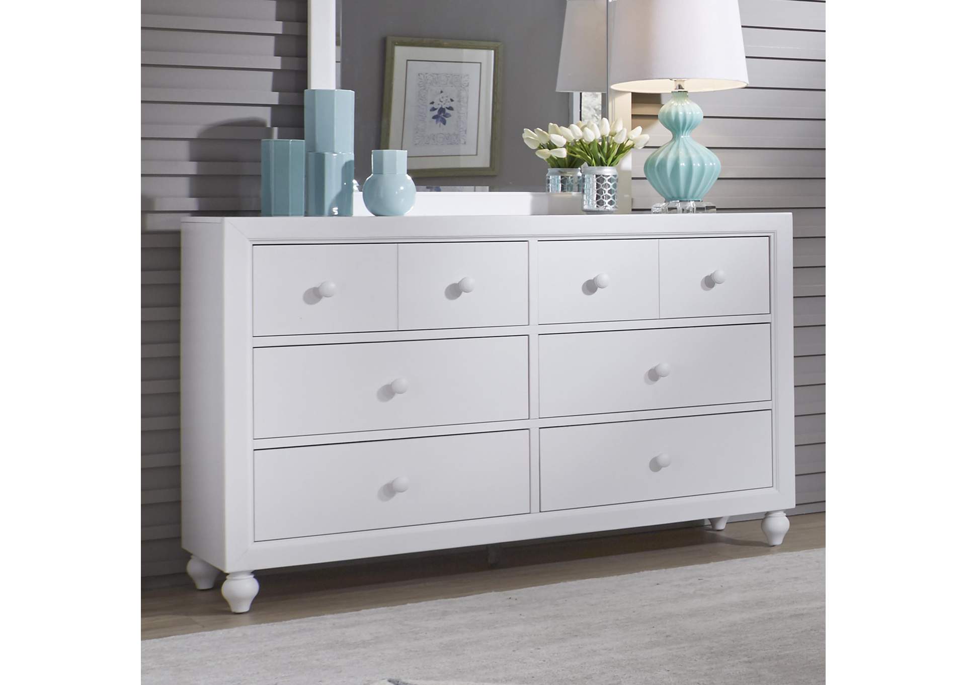 Cottage View 6 Drawer Dresser,Liberty