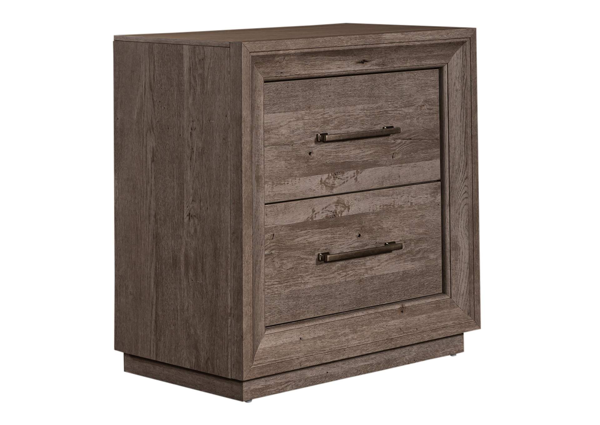 Horizons 2 Drawer Nightstand with Charging Station,Liberty