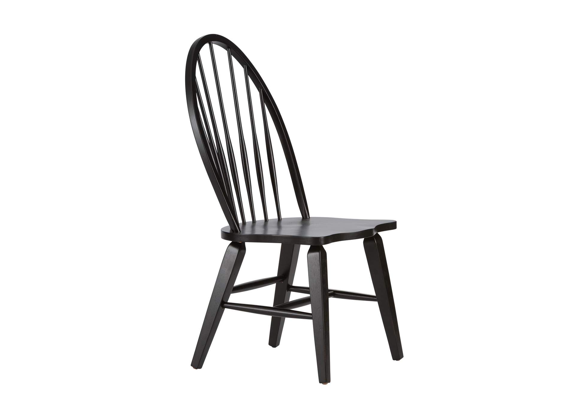 Hearthstone Ridge Windsor Back Side Chair - Black,Liberty