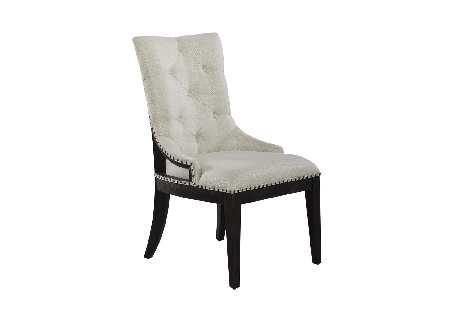 Americana Farmhouse Upholstered Shelter Side Chair - Black (RTA),Liberty