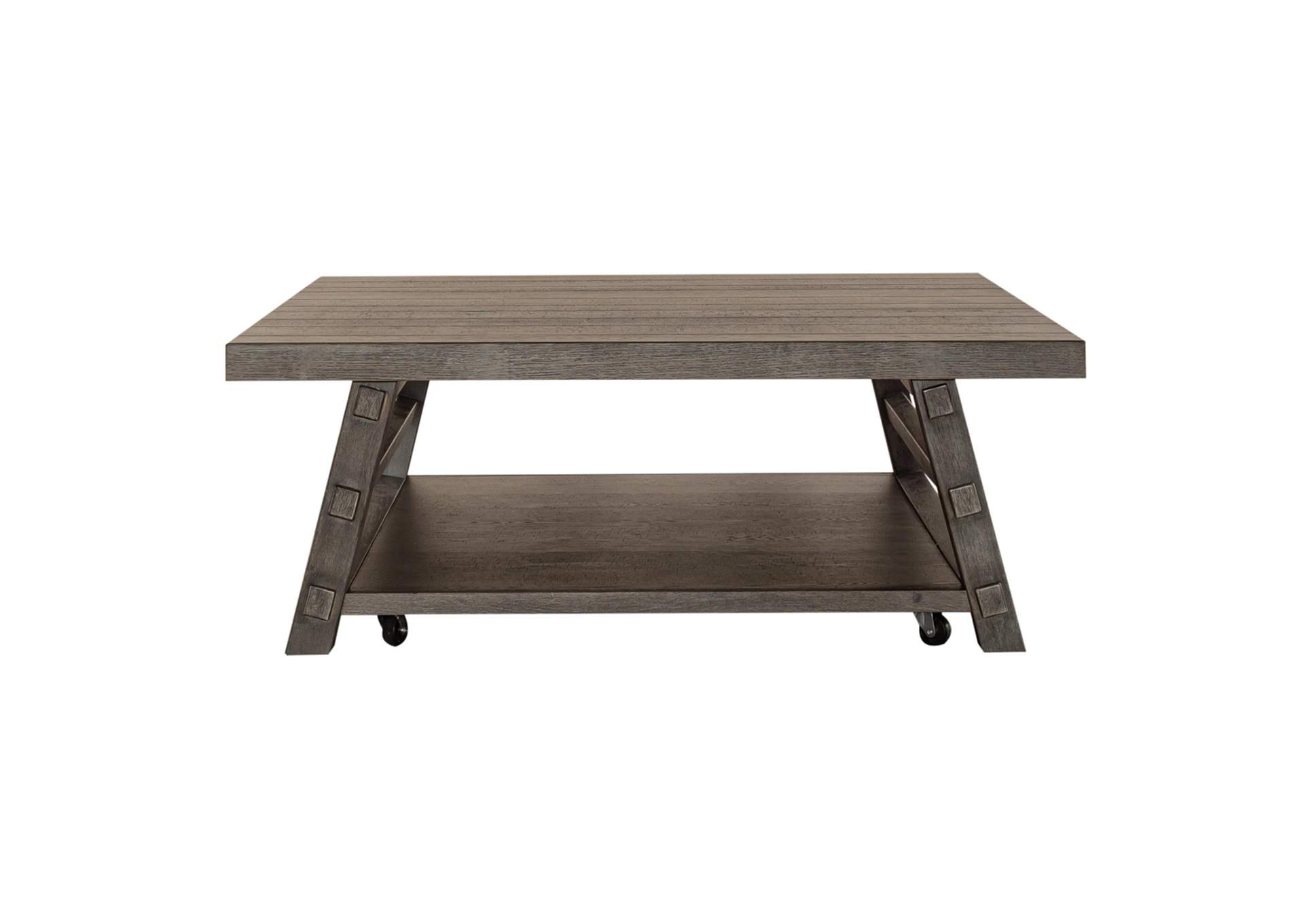 Modern Farmhouse Oversized Square Cocktail Table,Liberty