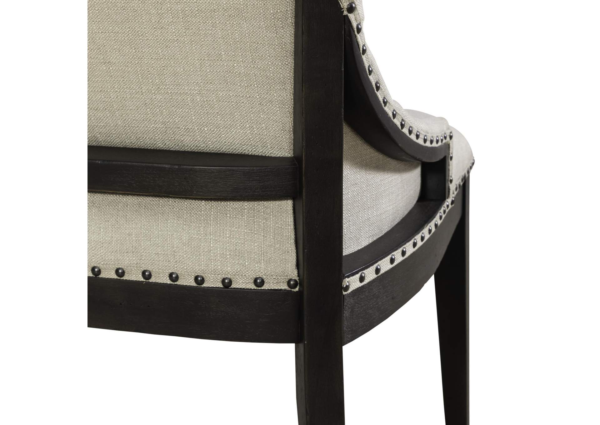 Americana Farmhouse Upholstered Shelter Dining Bench- Black,Liberty